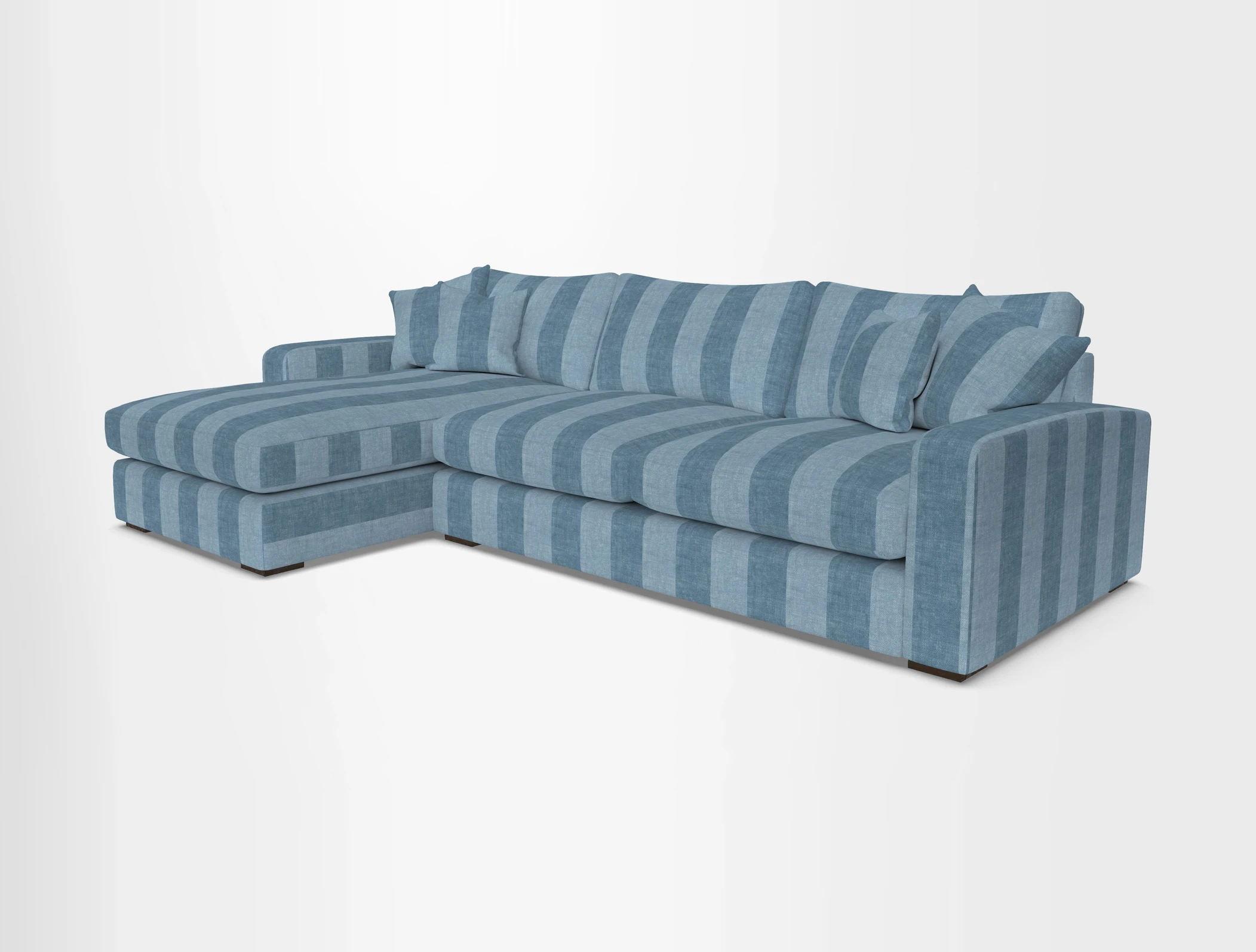 Stockbridge Chaise LHF in Two Tone Plain Biscuit