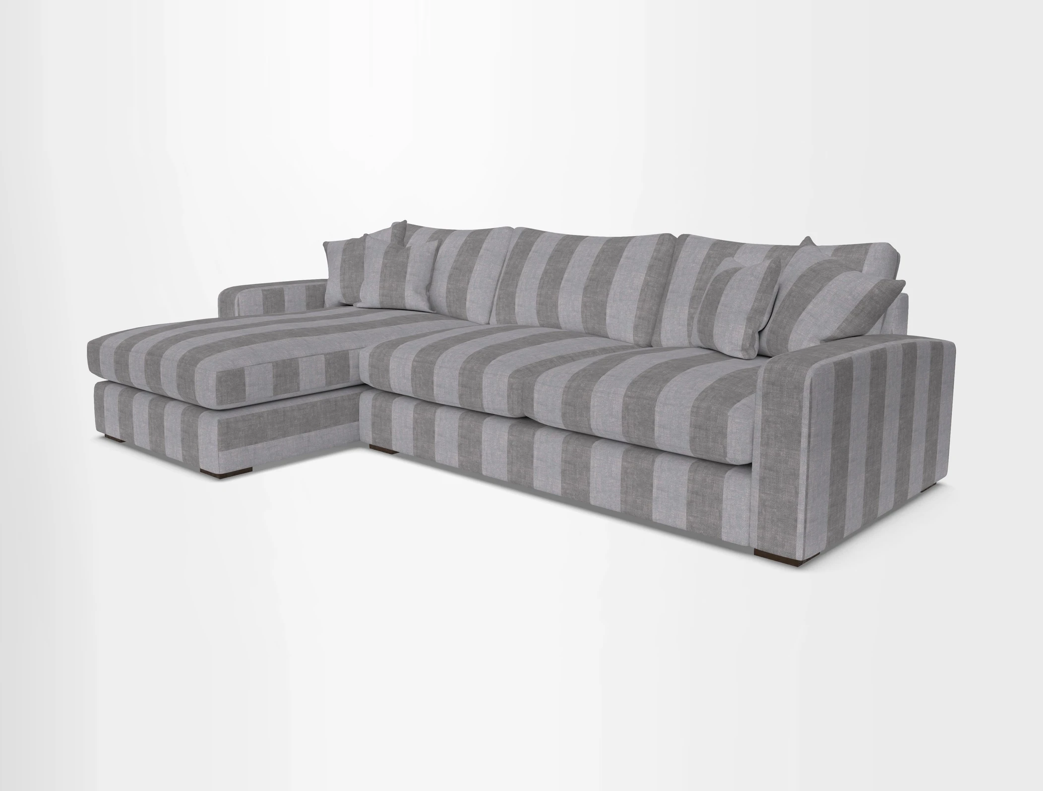Stockbridge Chaise LHF in Two Tone Plain Biscuit