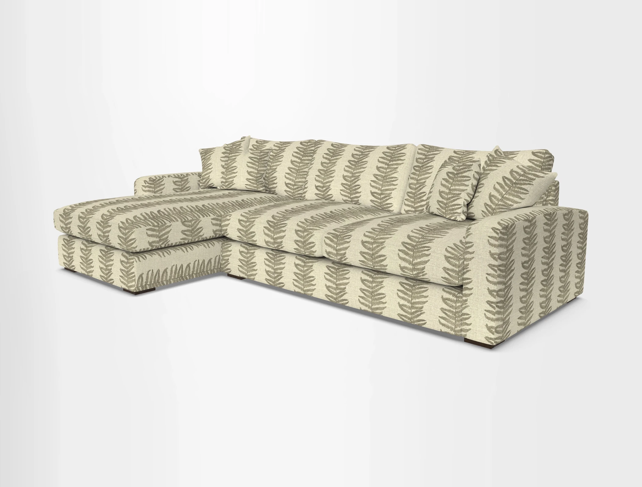 Stockbridge Chaise LHF in Two Tone Plain Biscuit