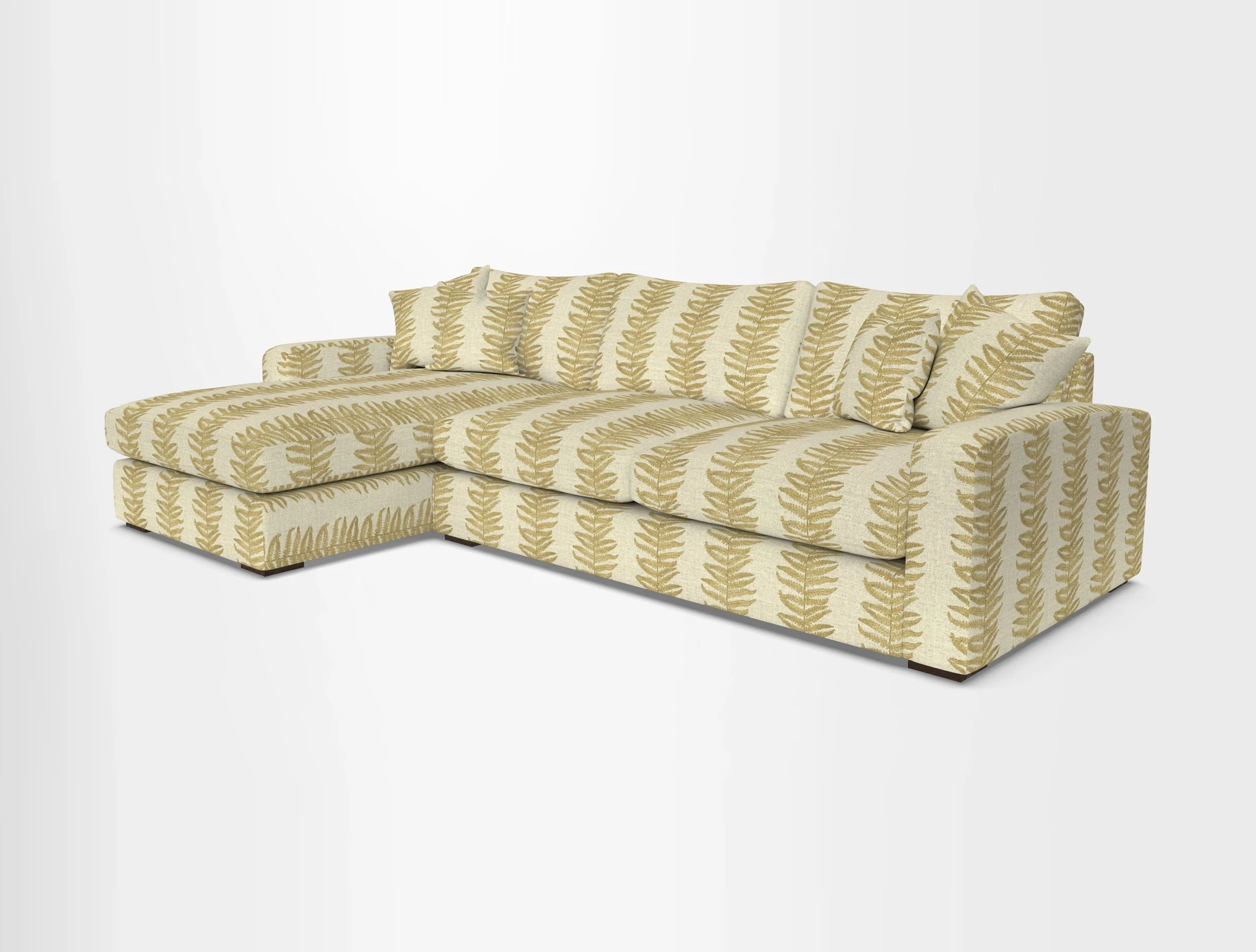 Stockbridge Chaise LHF in Two Tone Plain Biscuit