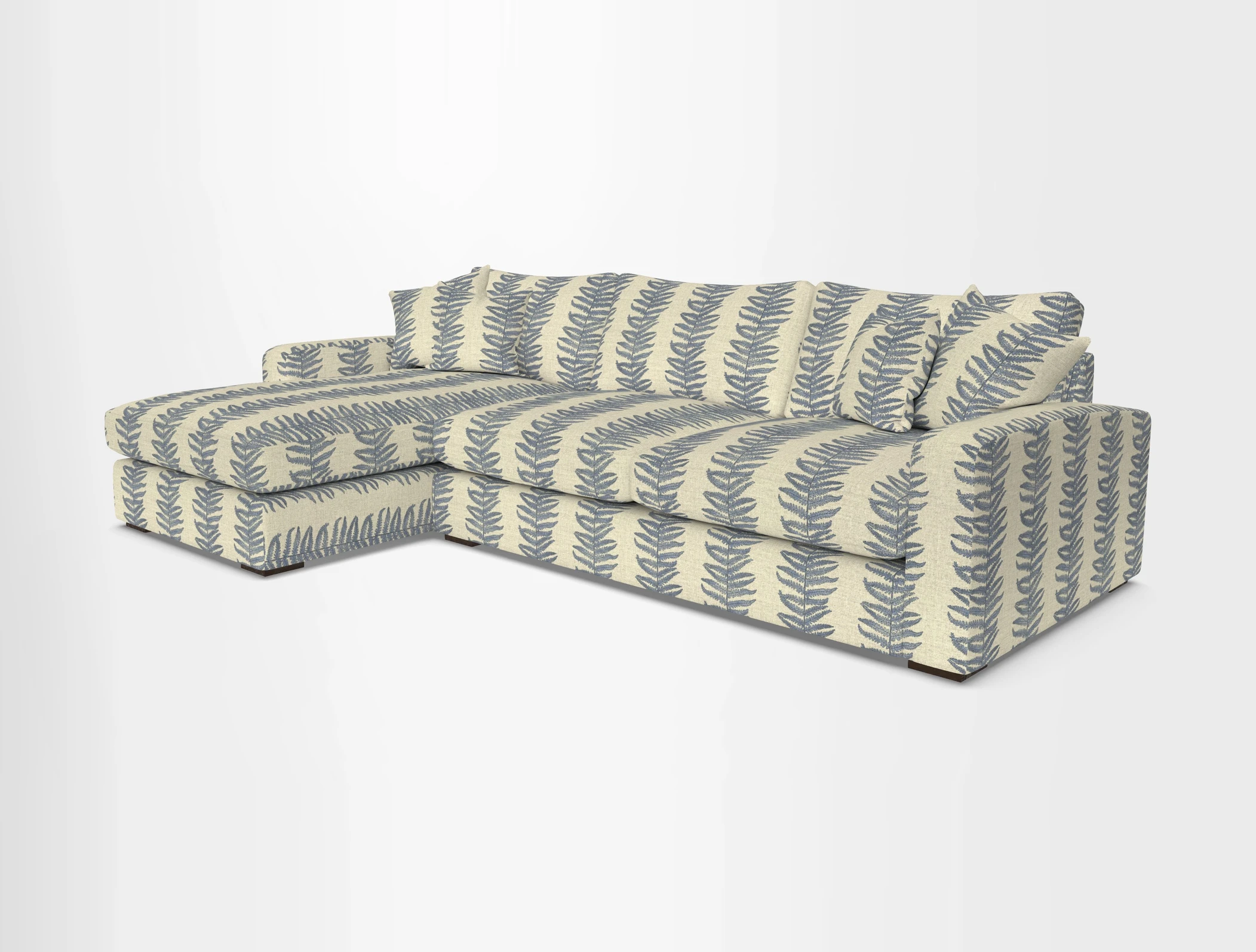 Stockbridge Chaise LHF in Two Tone Plain Biscuit