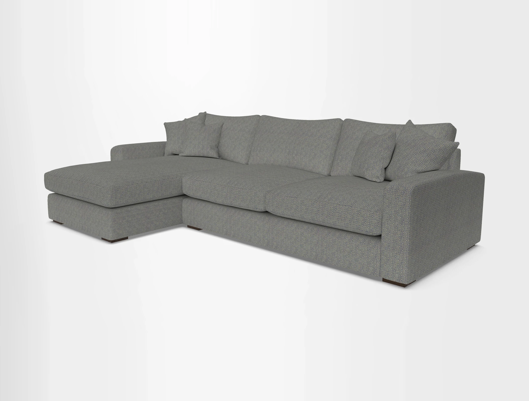Stockbridge Chaise LHF in Two Tone Plain Biscuit
