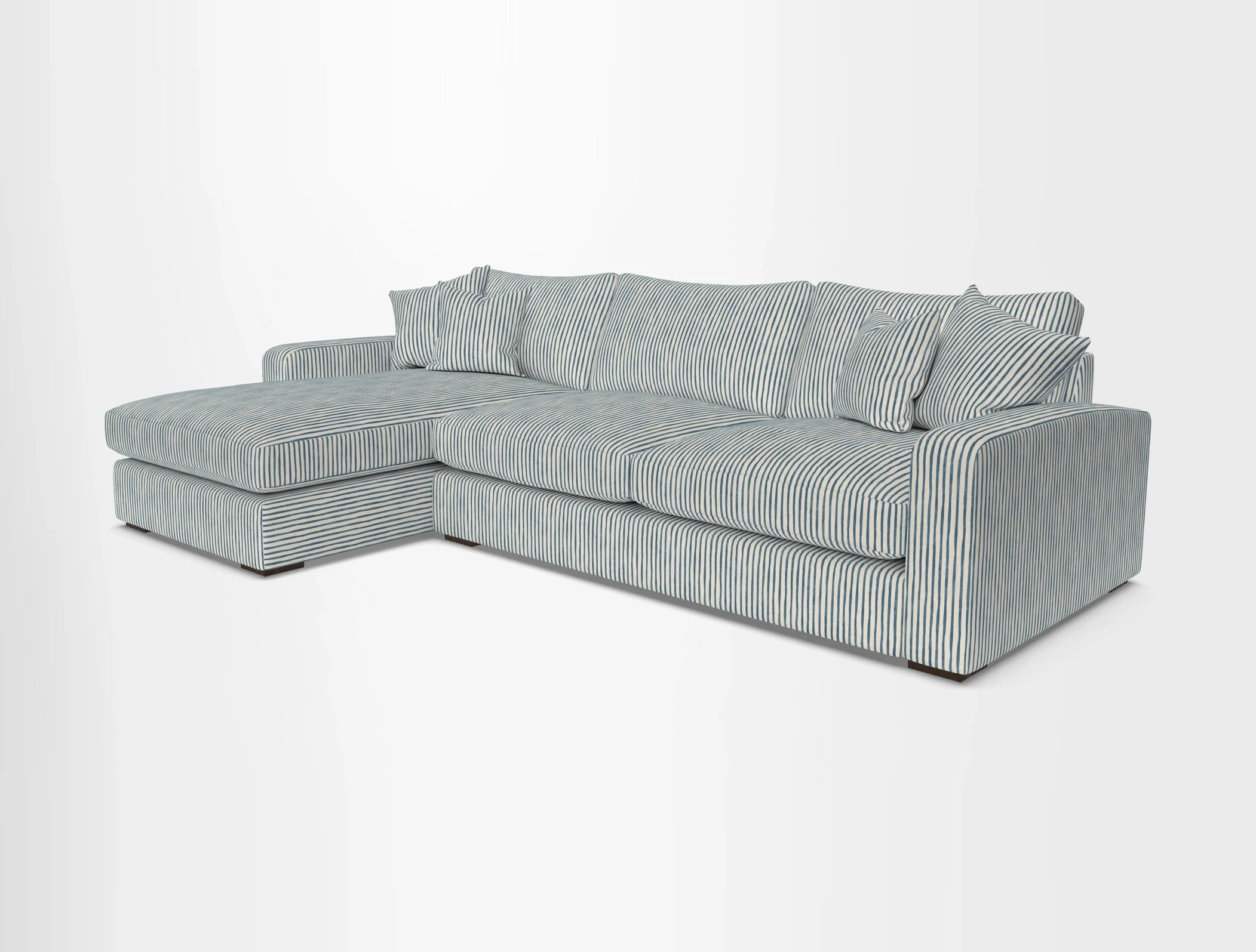 Stockbridge Chaise LHF in Two Tone Plain Biscuit