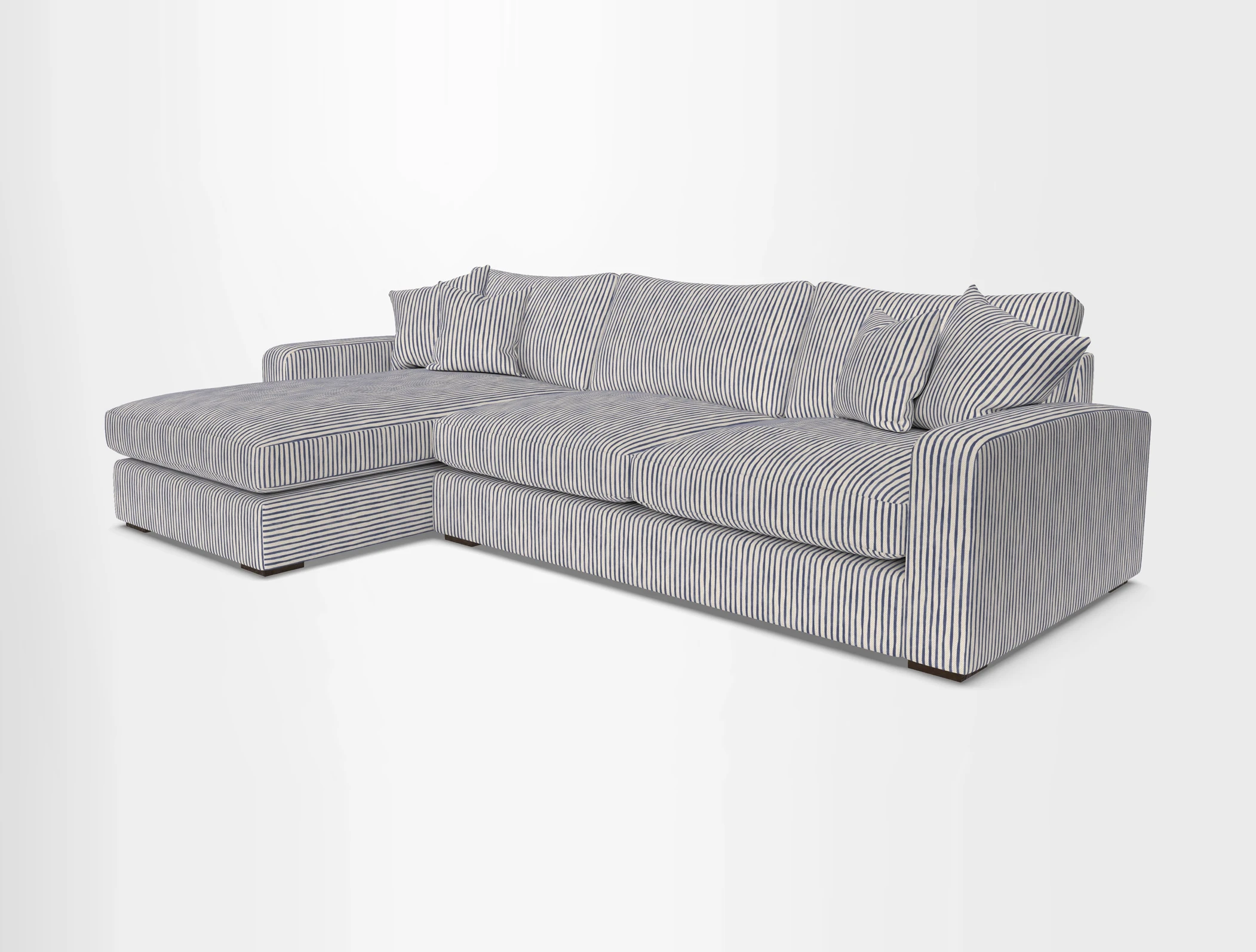 Stockbridge Chaise LHF in Two Tone Plain Biscuit