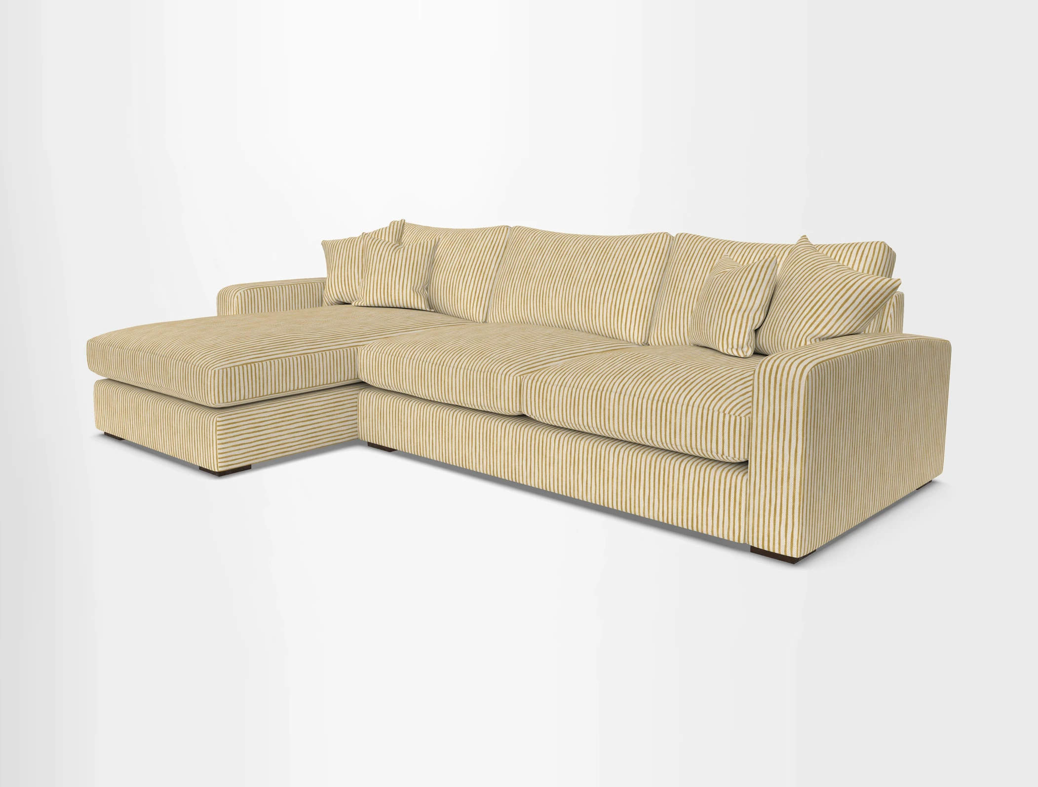 Stockbridge Chaise LHF in Two Tone Plain Biscuit