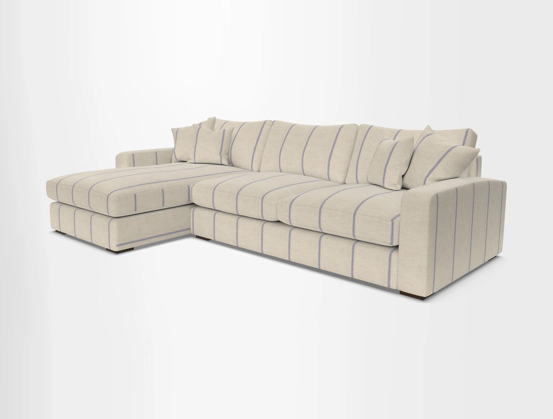 Stockbridge Chaise LHF in Two Tone Plain Biscuit