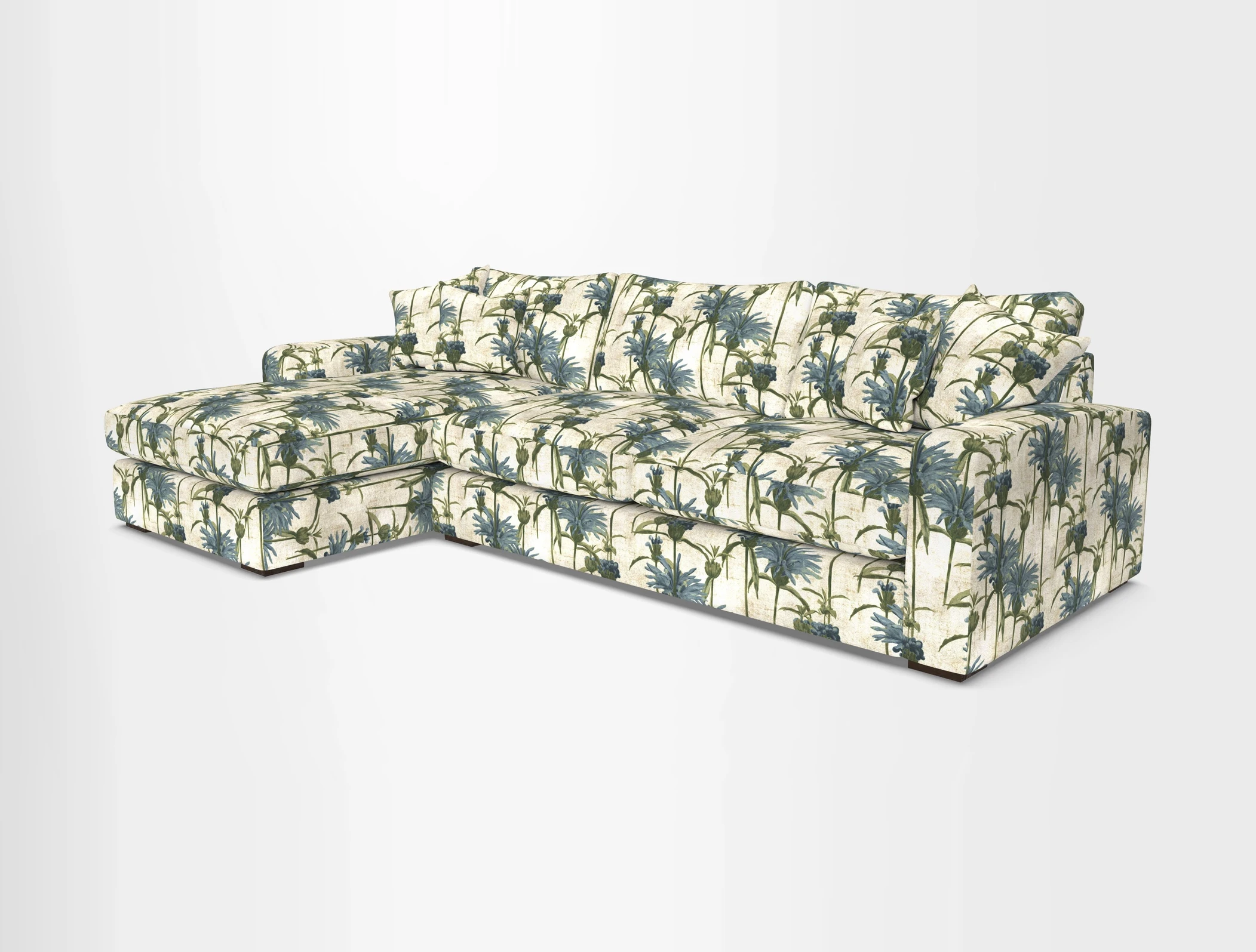Stockbridge Chaise LHF in Two Tone Plain Biscuit