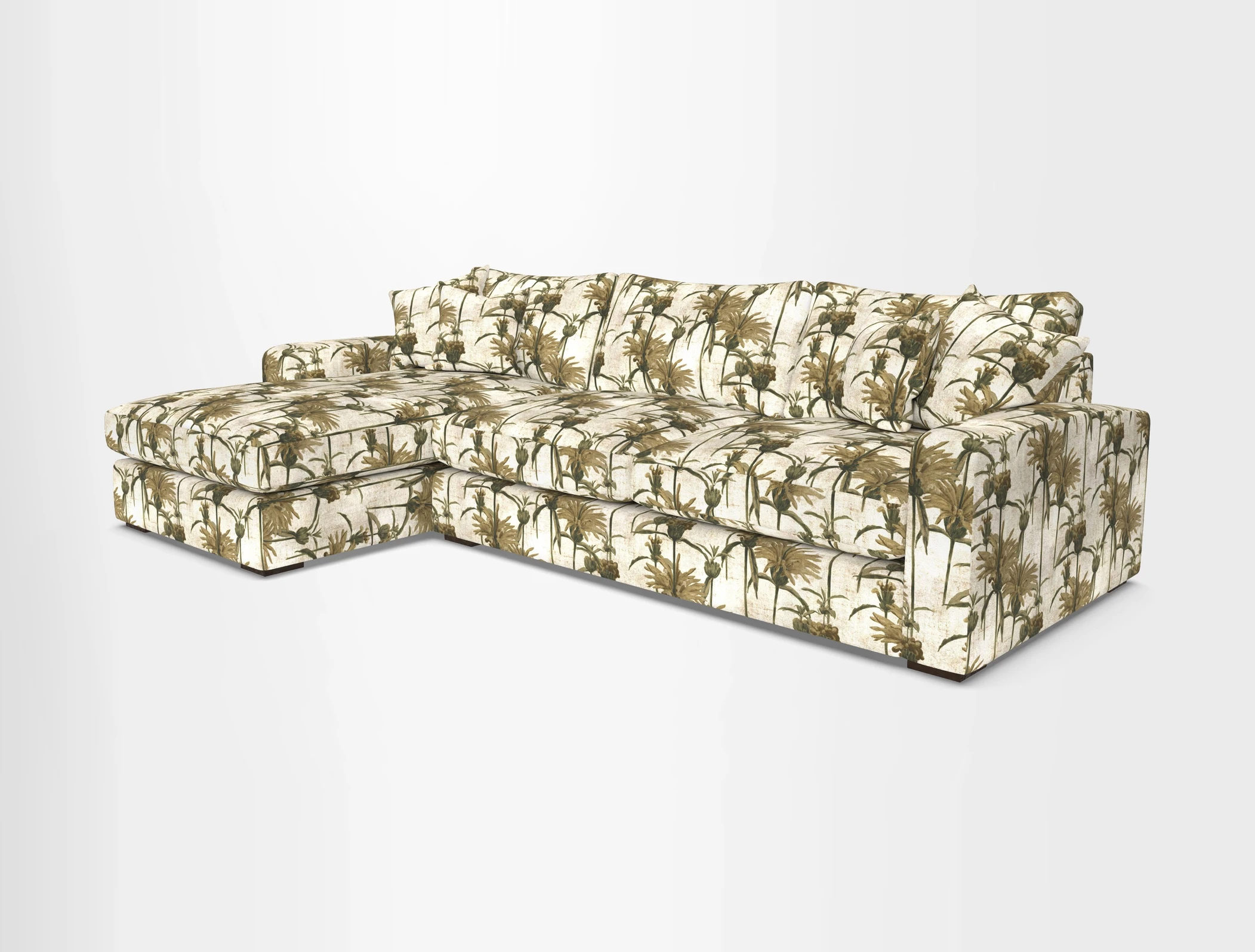 Stockbridge Chaise LHF in Two Tone Plain Biscuit