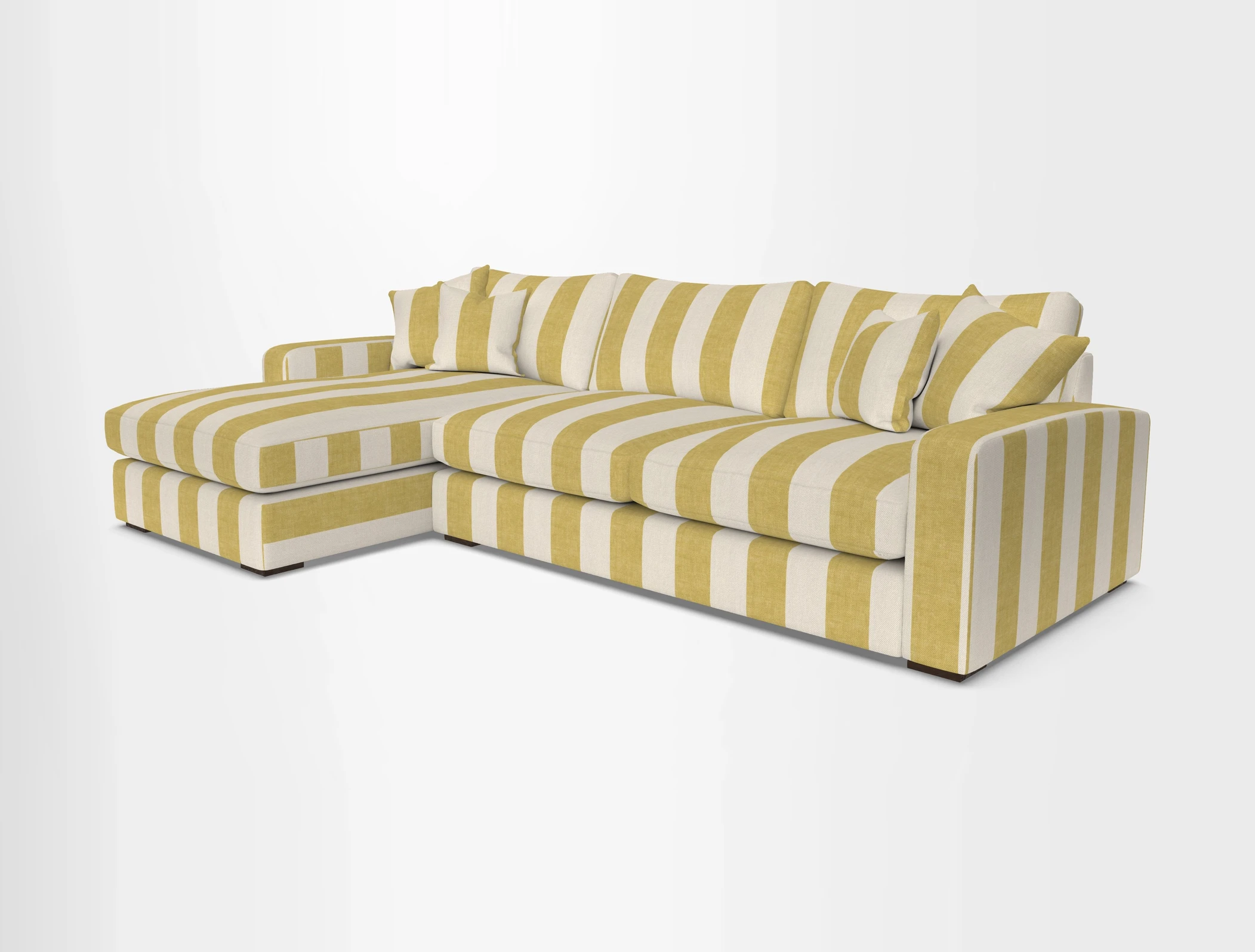 Stockbridge Chaise LHF in Two Tone Plain Biscuit