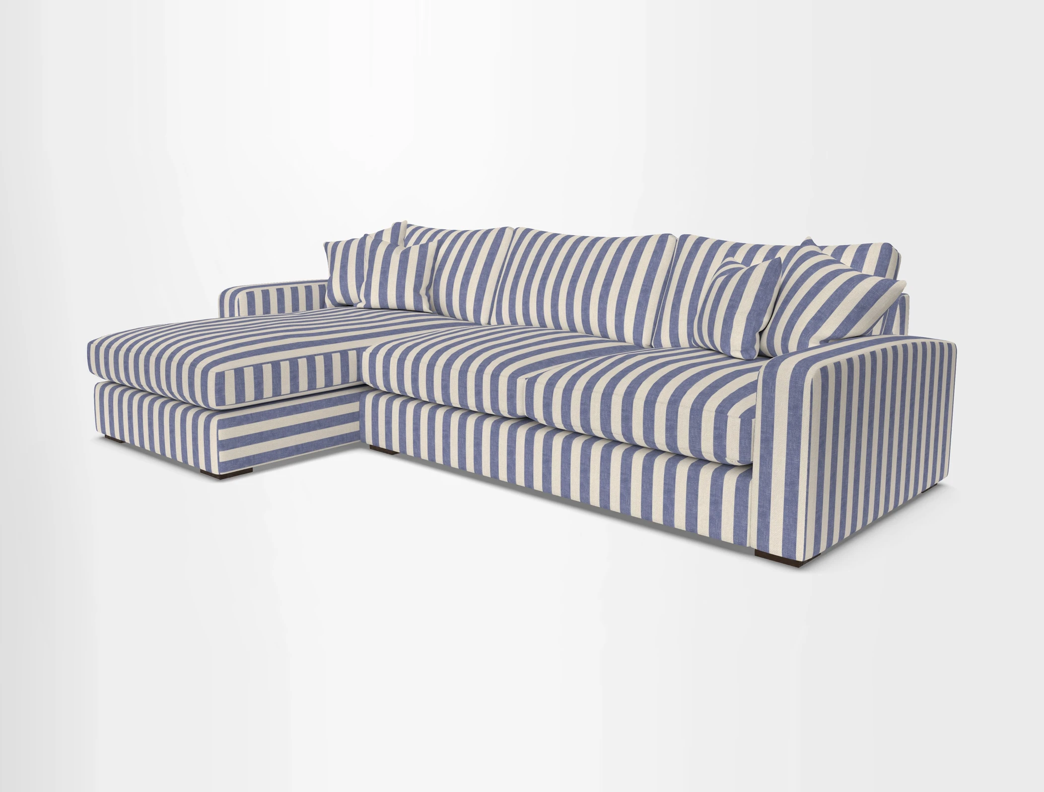 Stockbridge Chaise LHF in Two Tone Plain Biscuit