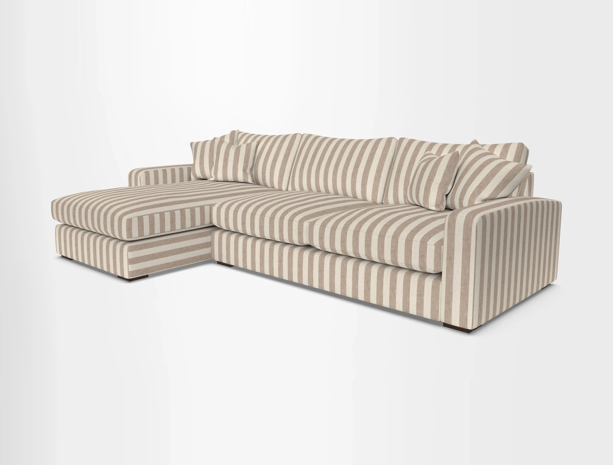 Stockbridge Chaise LHF in Two Tone Plain Biscuit