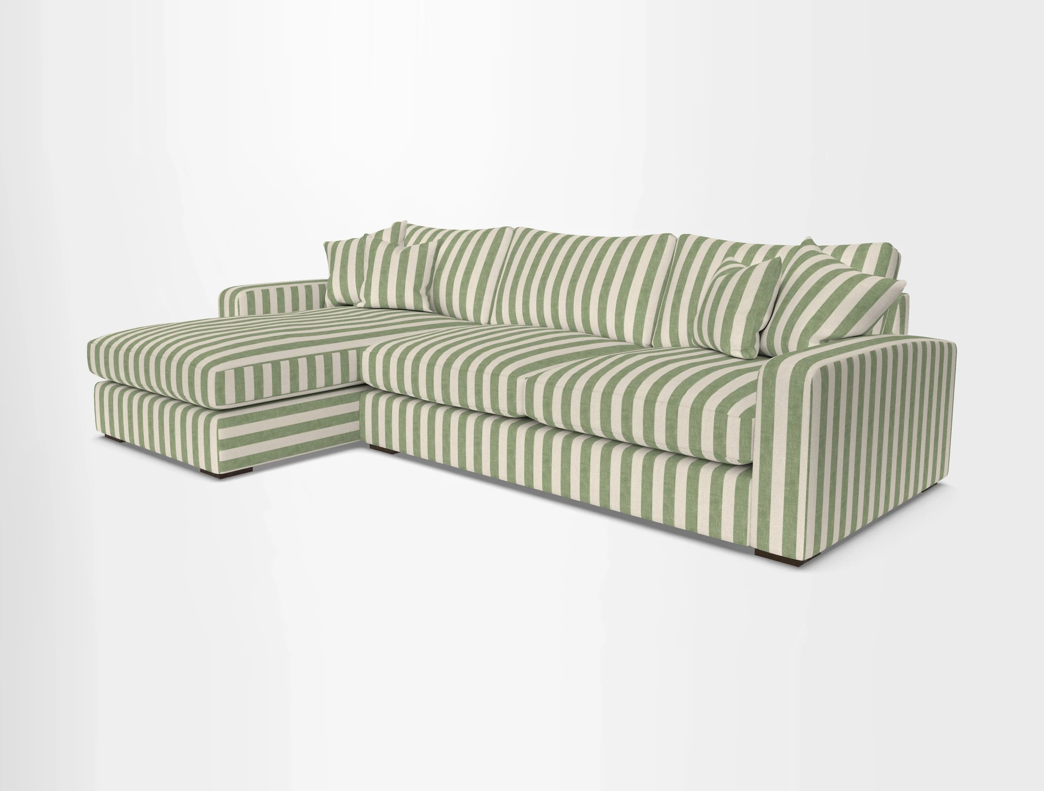 Stockbridge Chaise LHF in Two Tone Plain Biscuit