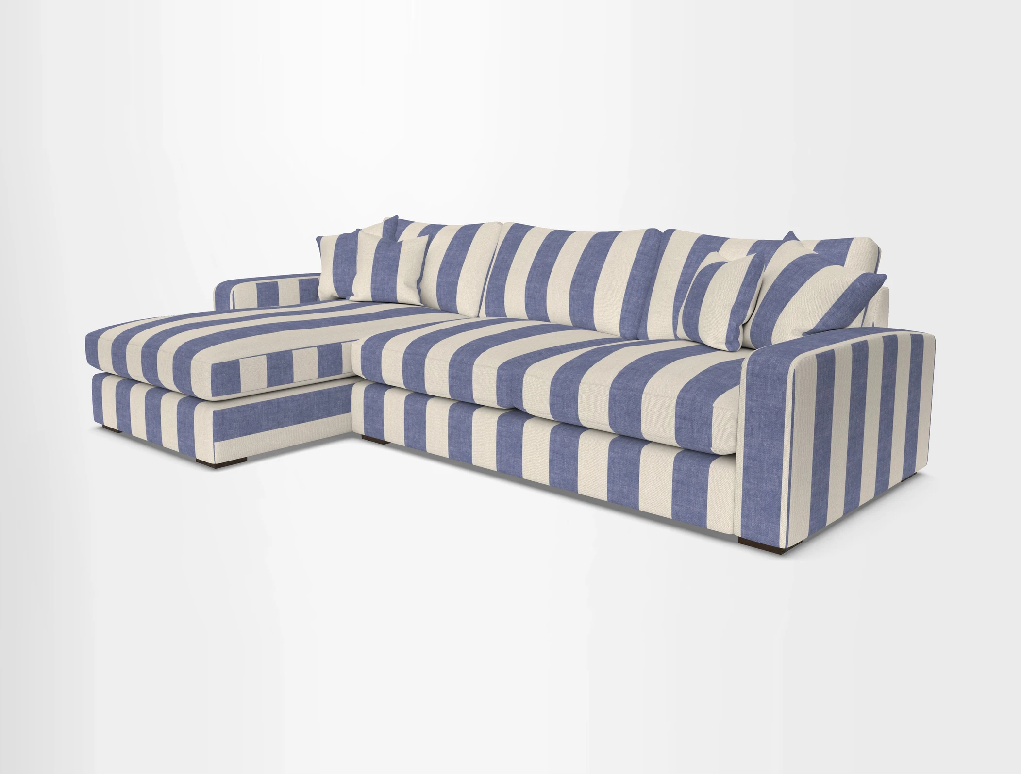 Stockbridge Chaise LHF in Two Tone Plain Biscuit