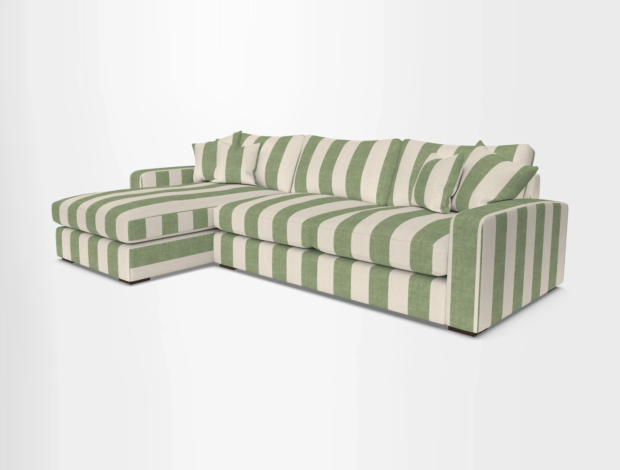 Stockbridge Chaise LHF in Two Tone Plain Biscuit