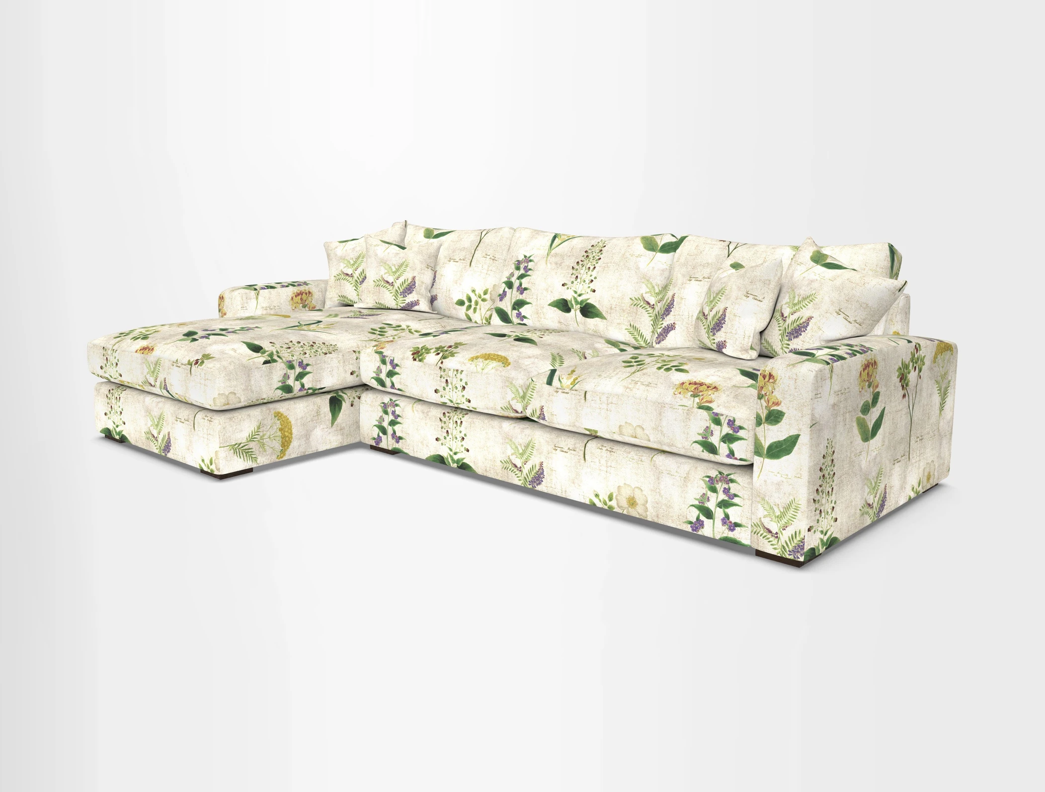 Stockbridge Chaise LHF in Two Tone Plain Biscuit