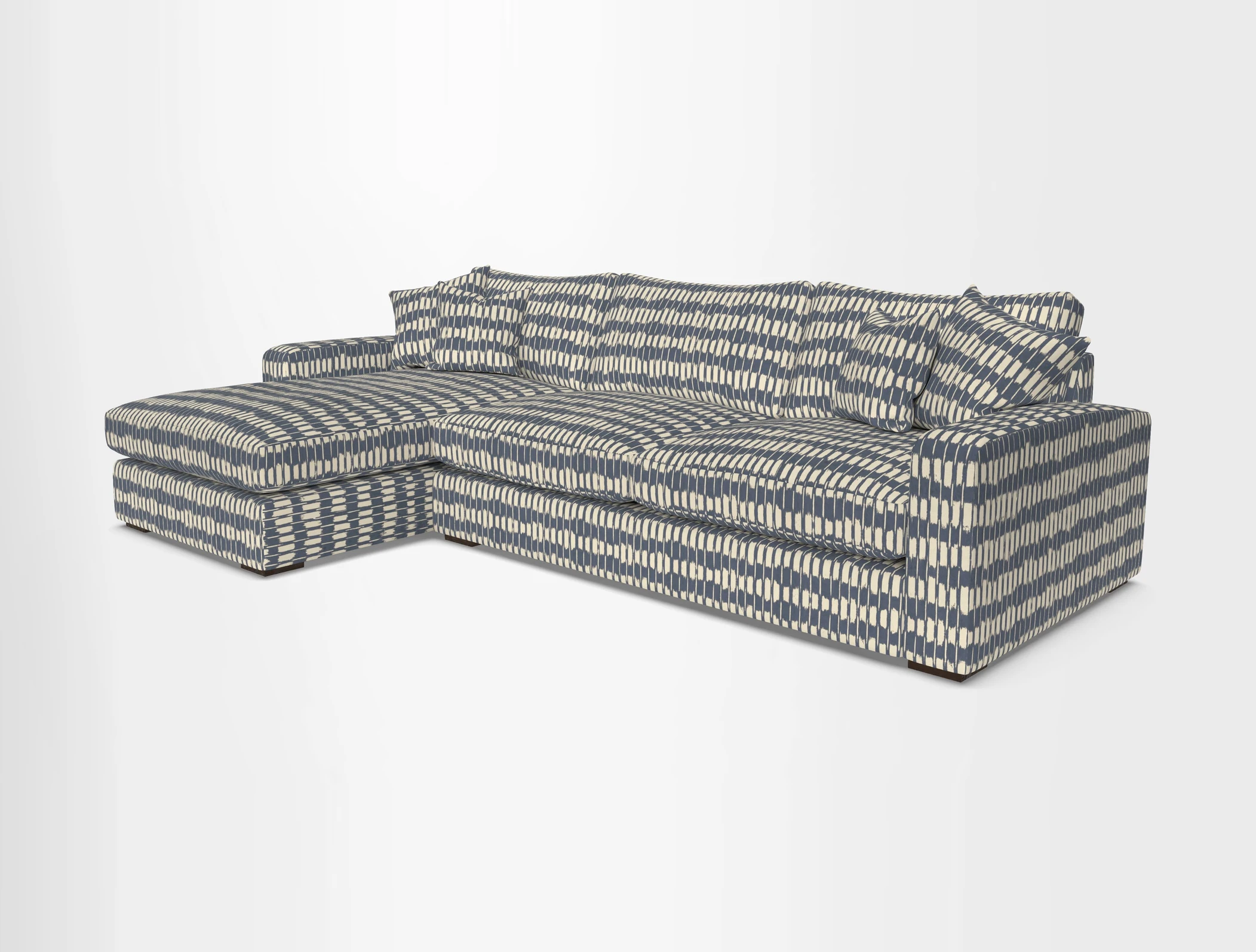 Stockbridge Chaise LHF in Two Tone Plain Biscuit