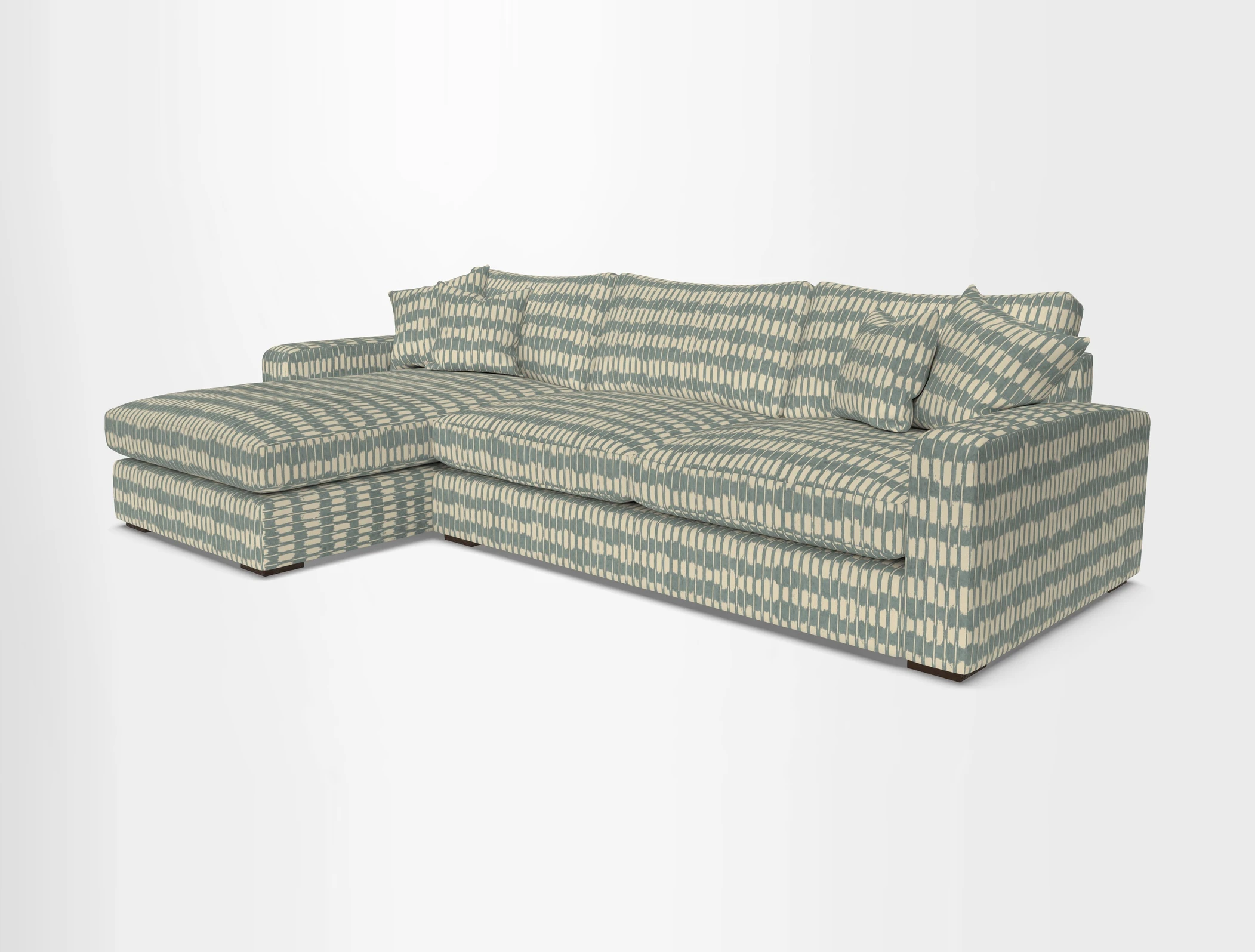 Stockbridge Chaise LHF in Two Tone Plain Biscuit