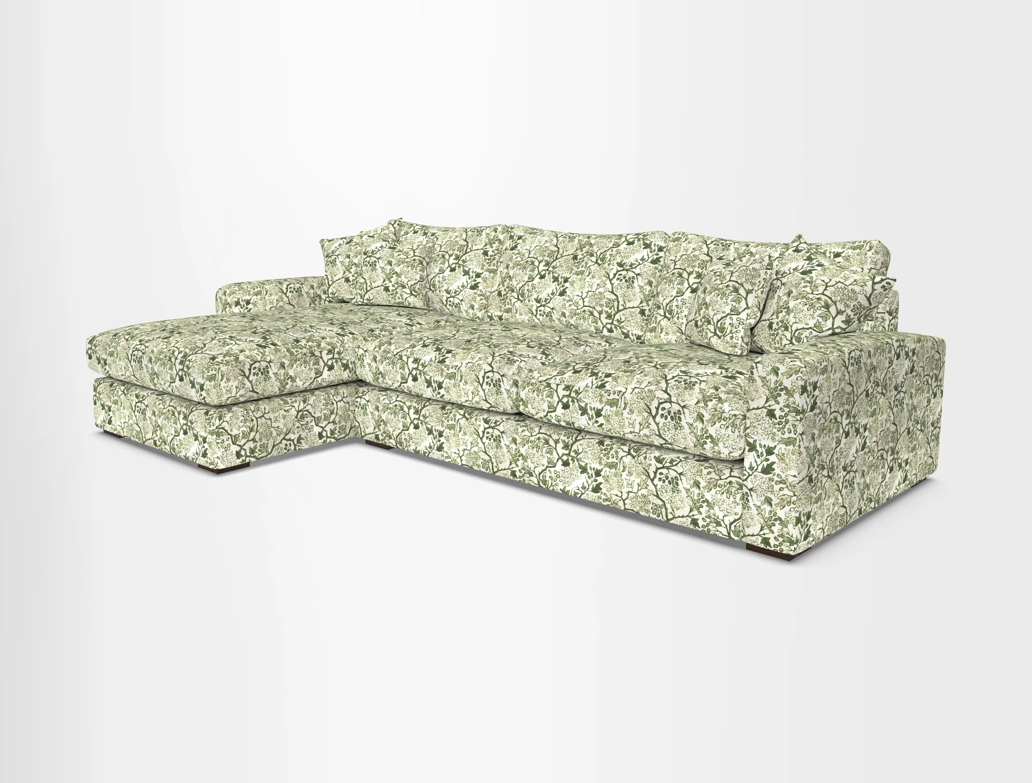 Stockbridge Chaise LHF in Two Tone Plain Biscuit