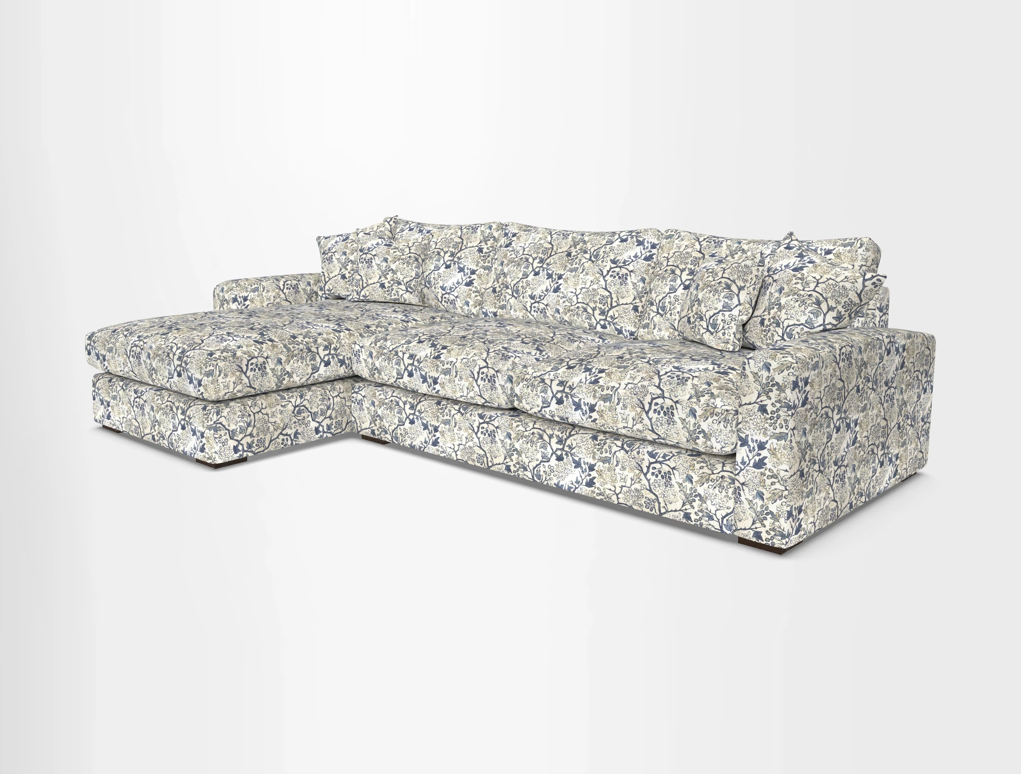 Stockbridge Chaise LHF in Two Tone Plain Biscuit
