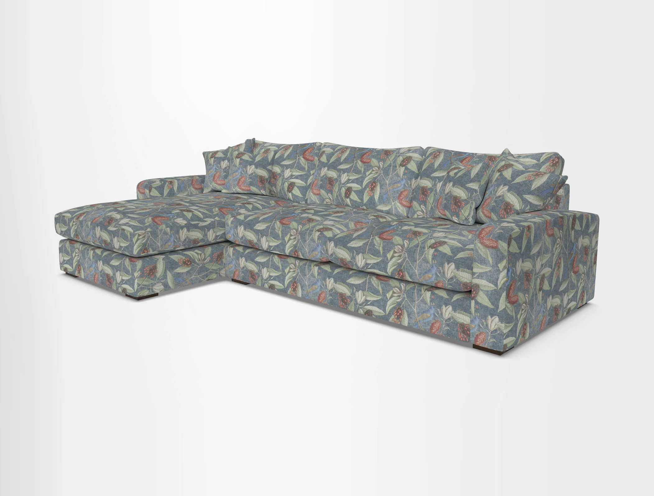 Stockbridge Chaise LHF in Two Tone Plain Biscuit