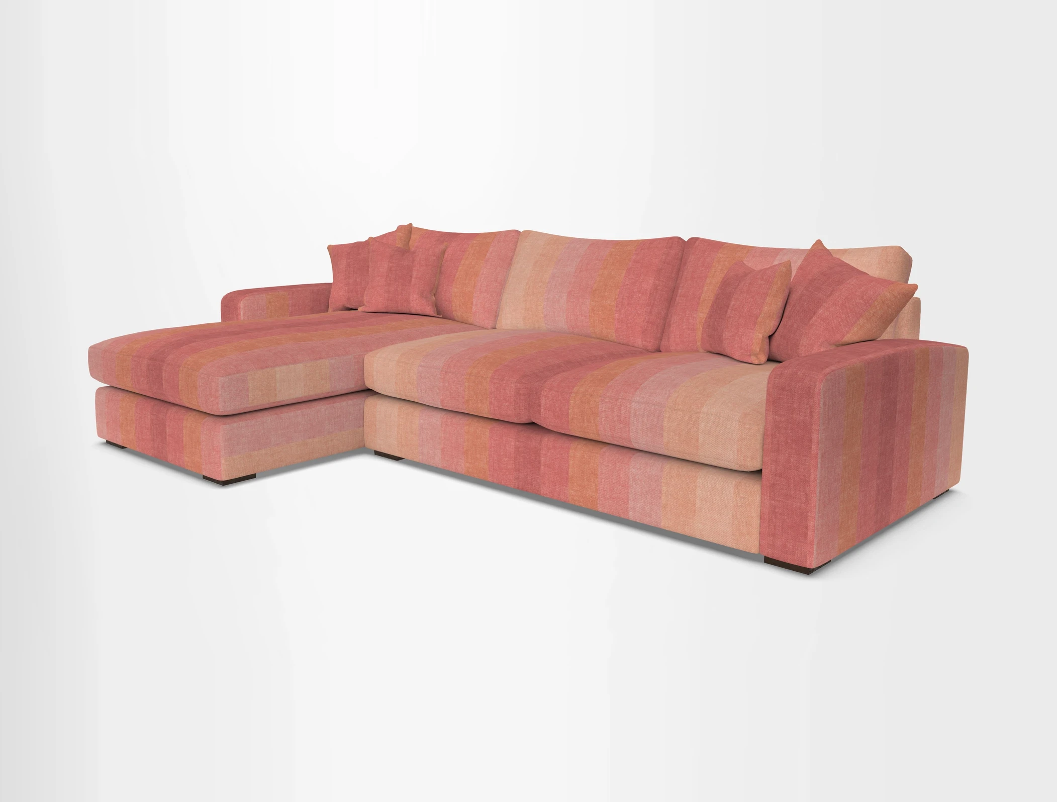 Stockbridge Chaise LHF in Two Tone Plain Biscuit