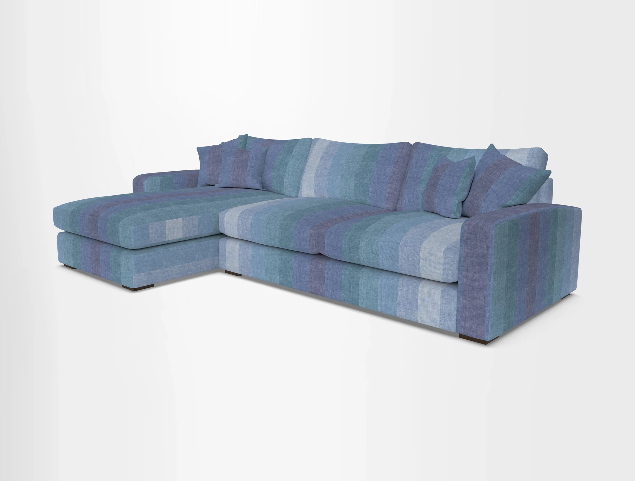 Stockbridge Chaise LHF in Two Tone Plain Biscuit