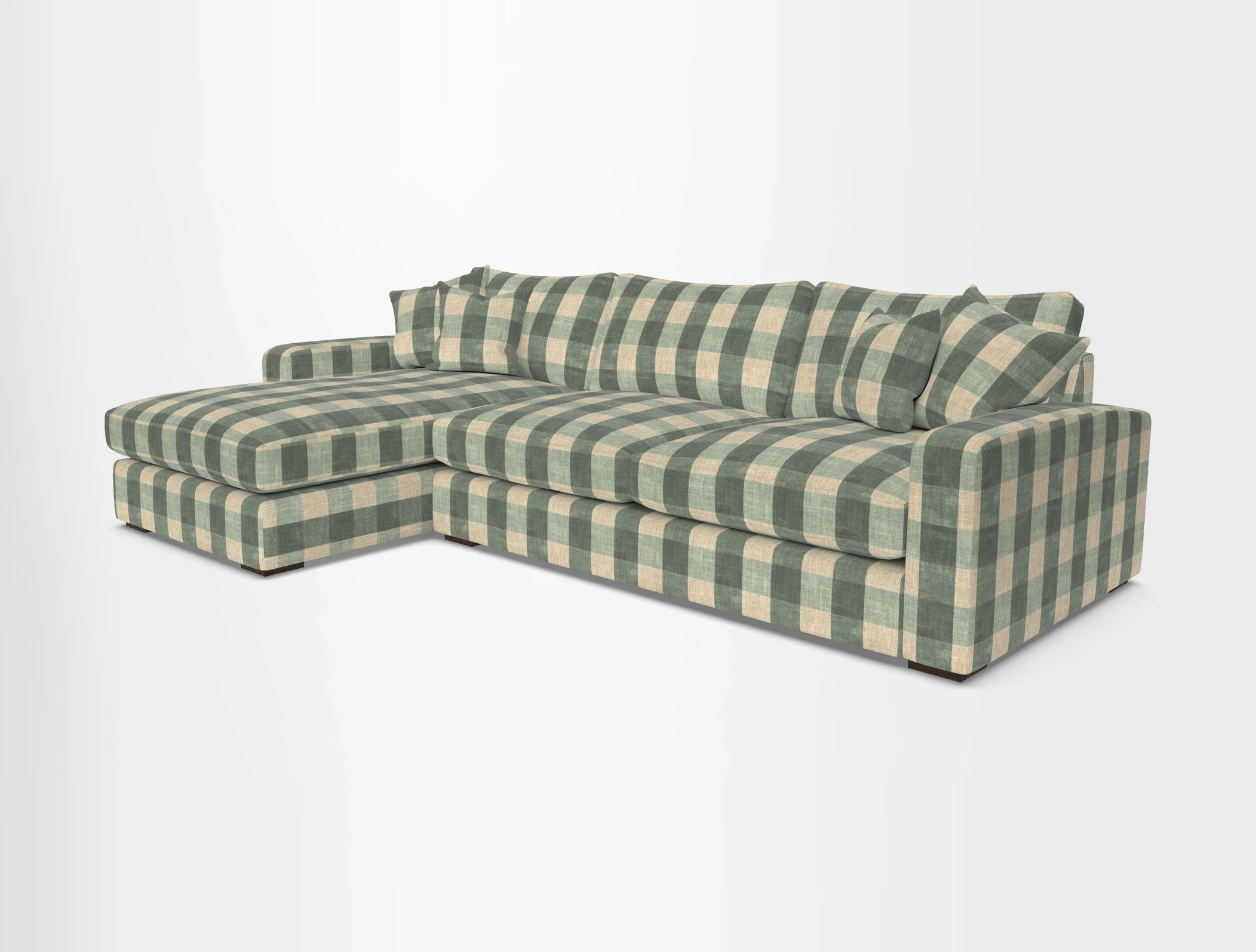 Stockbridge Chaise LHF in Two Tone Plain Biscuit