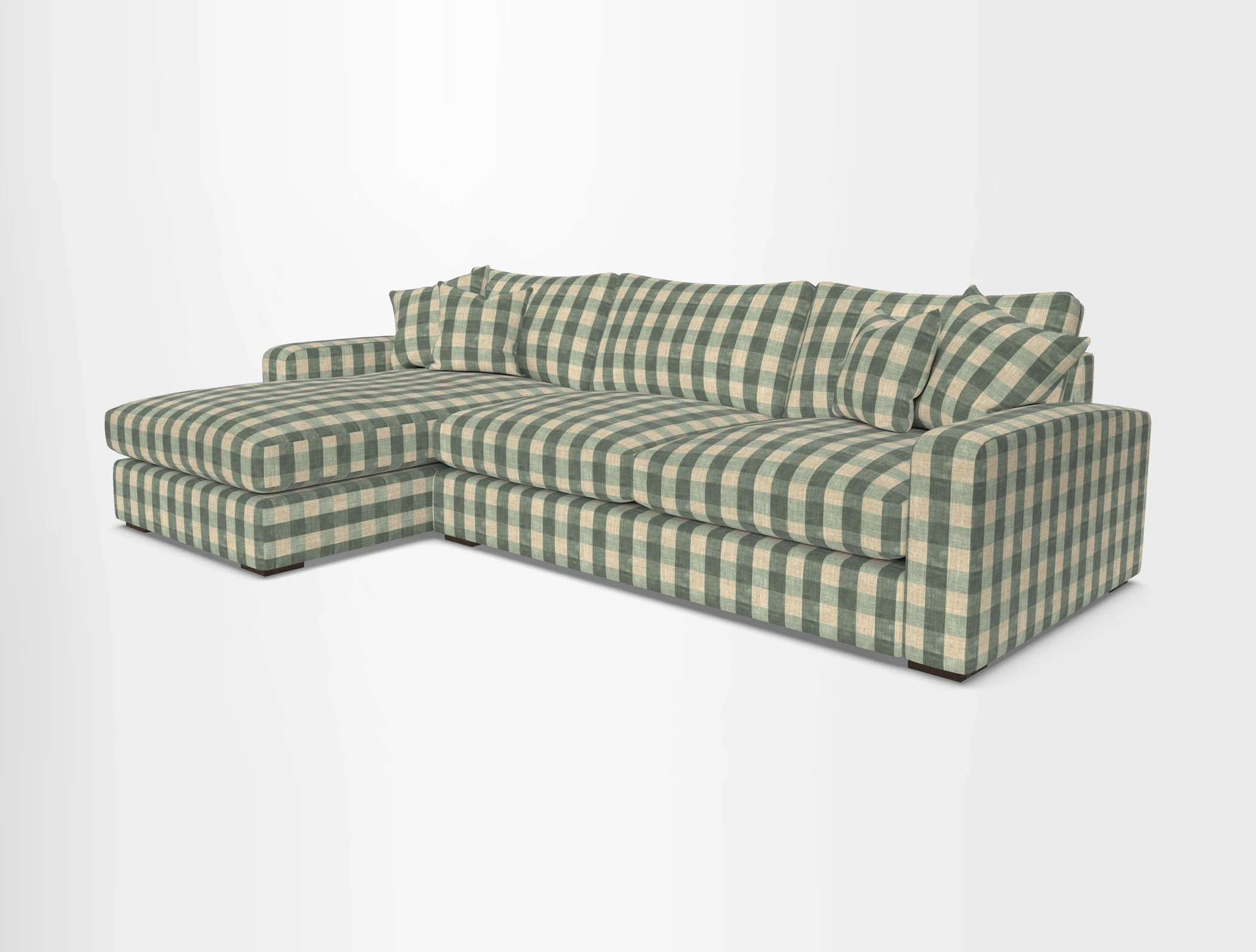 Stockbridge Chaise LHF in Two Tone Plain Biscuit