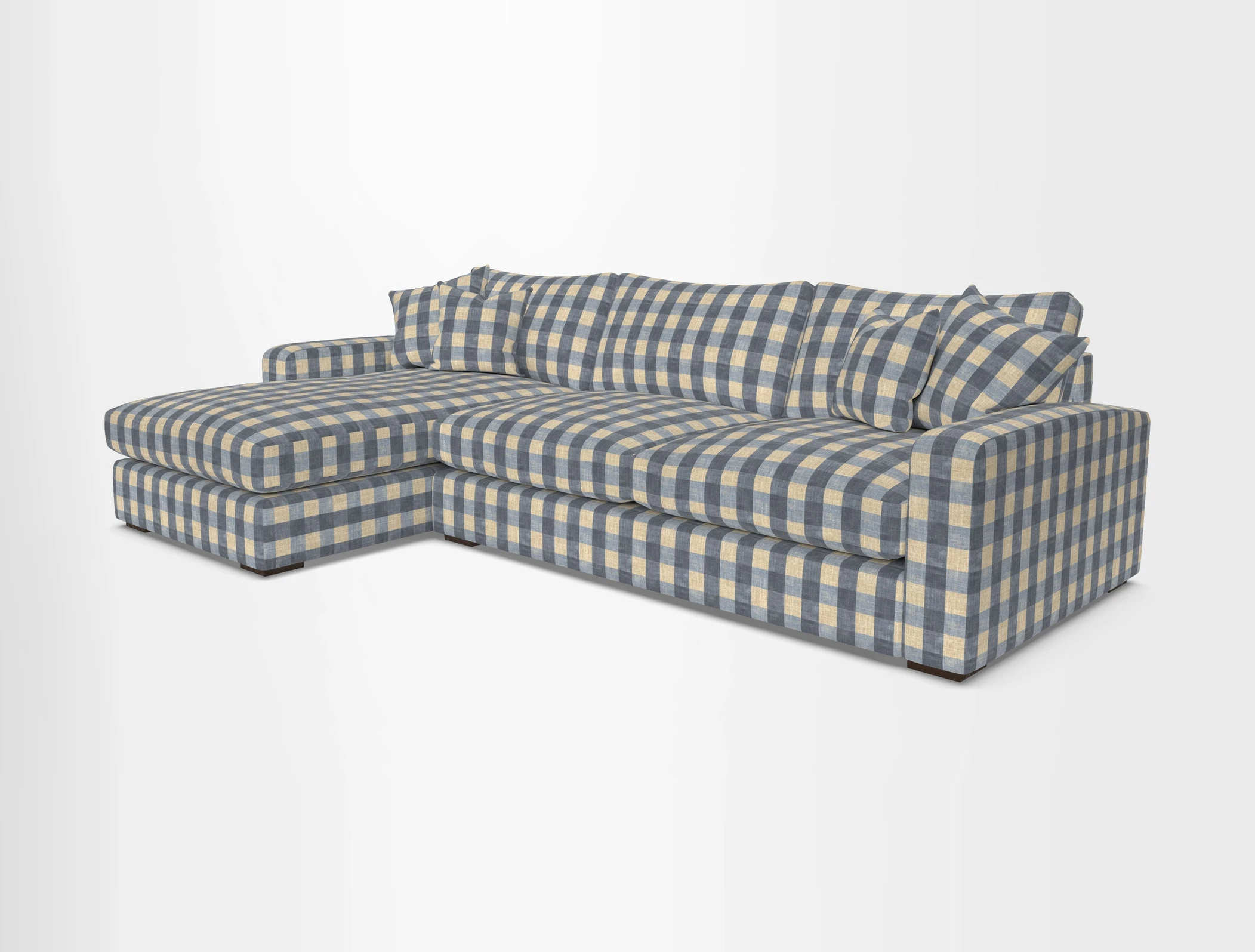 Stockbridge Chaise LHF in Two Tone Plain Biscuit
