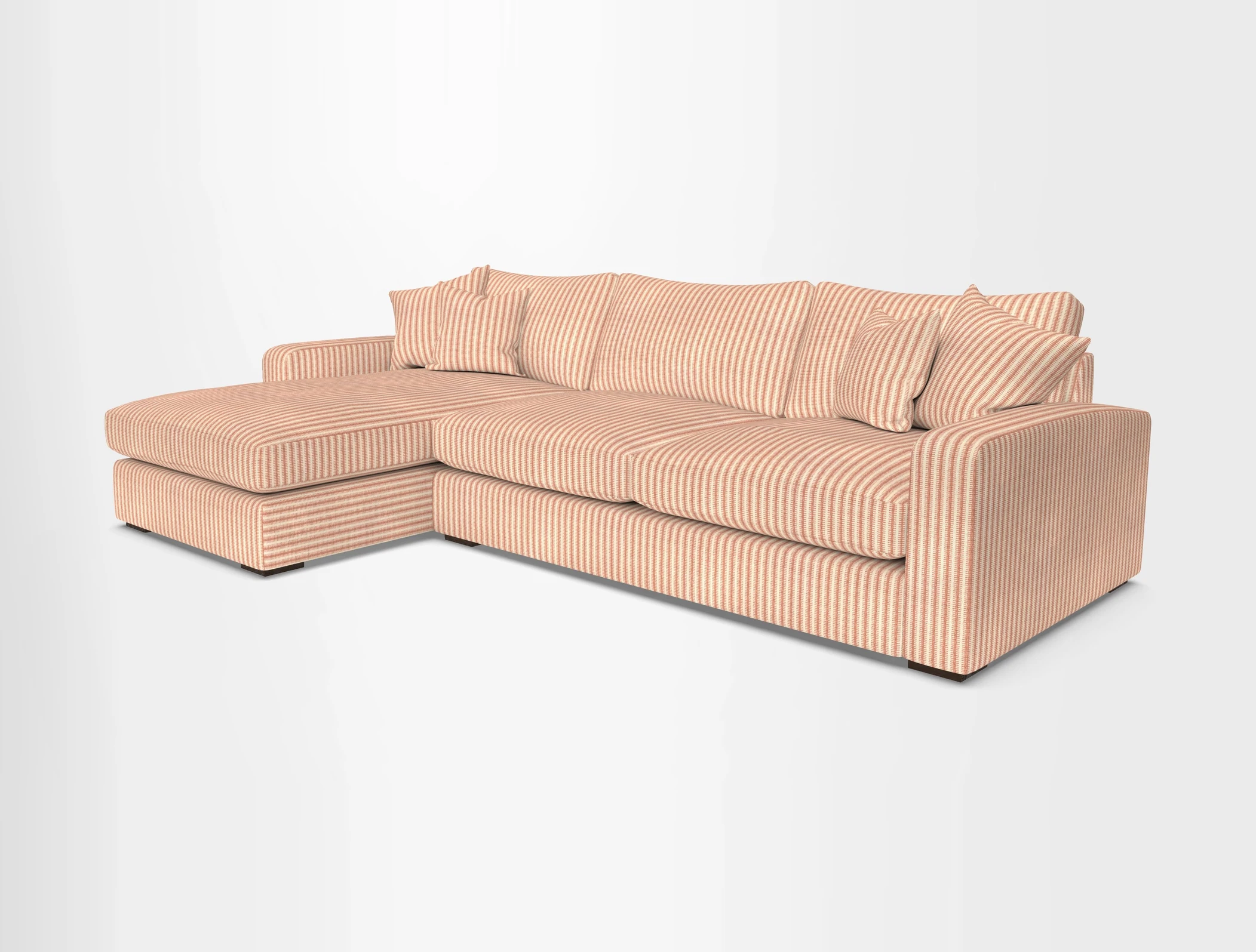 Stockbridge Chaise LHF in Two Tone Plain Biscuit