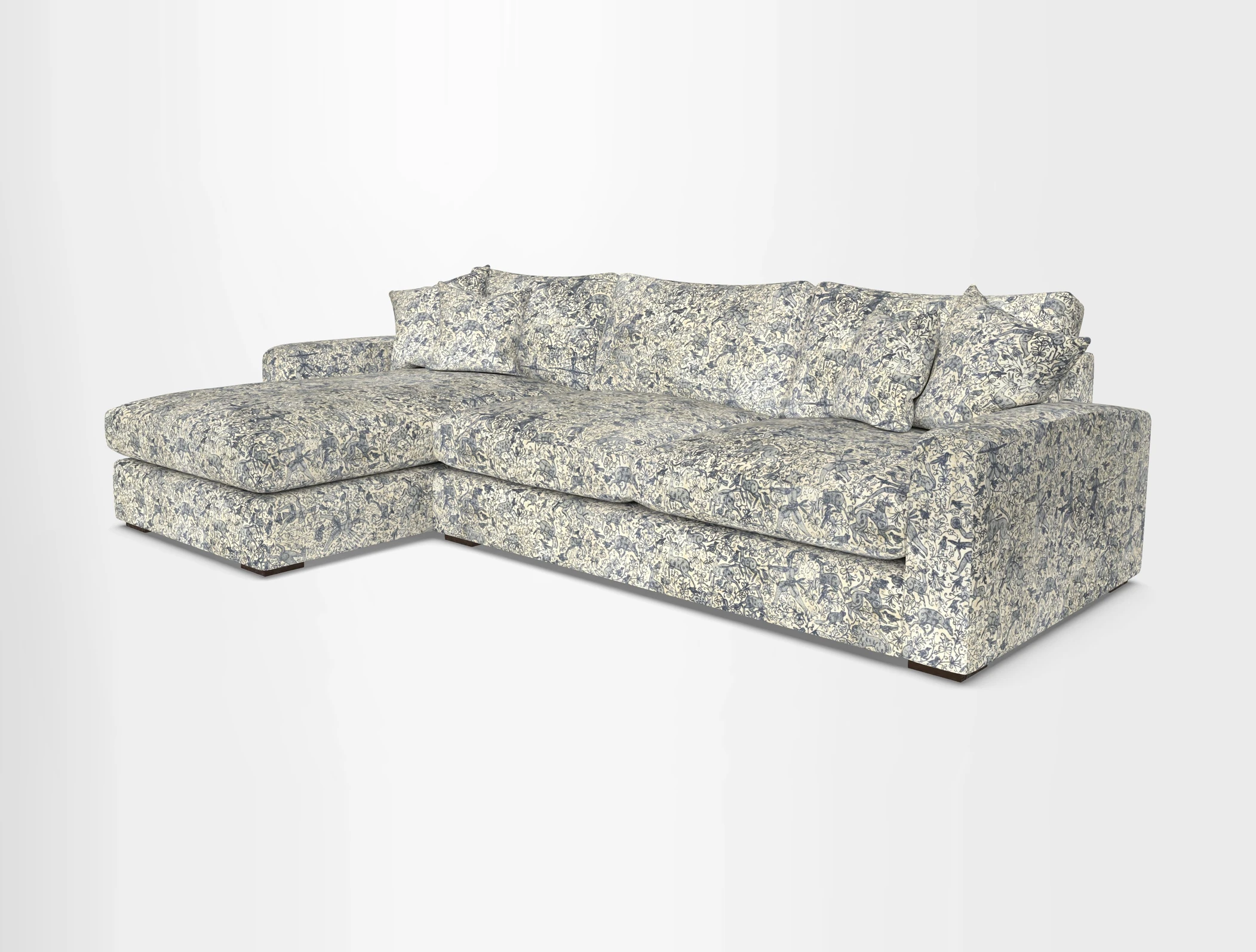 Stockbridge Chaise LHF in Two Tone Plain Biscuit