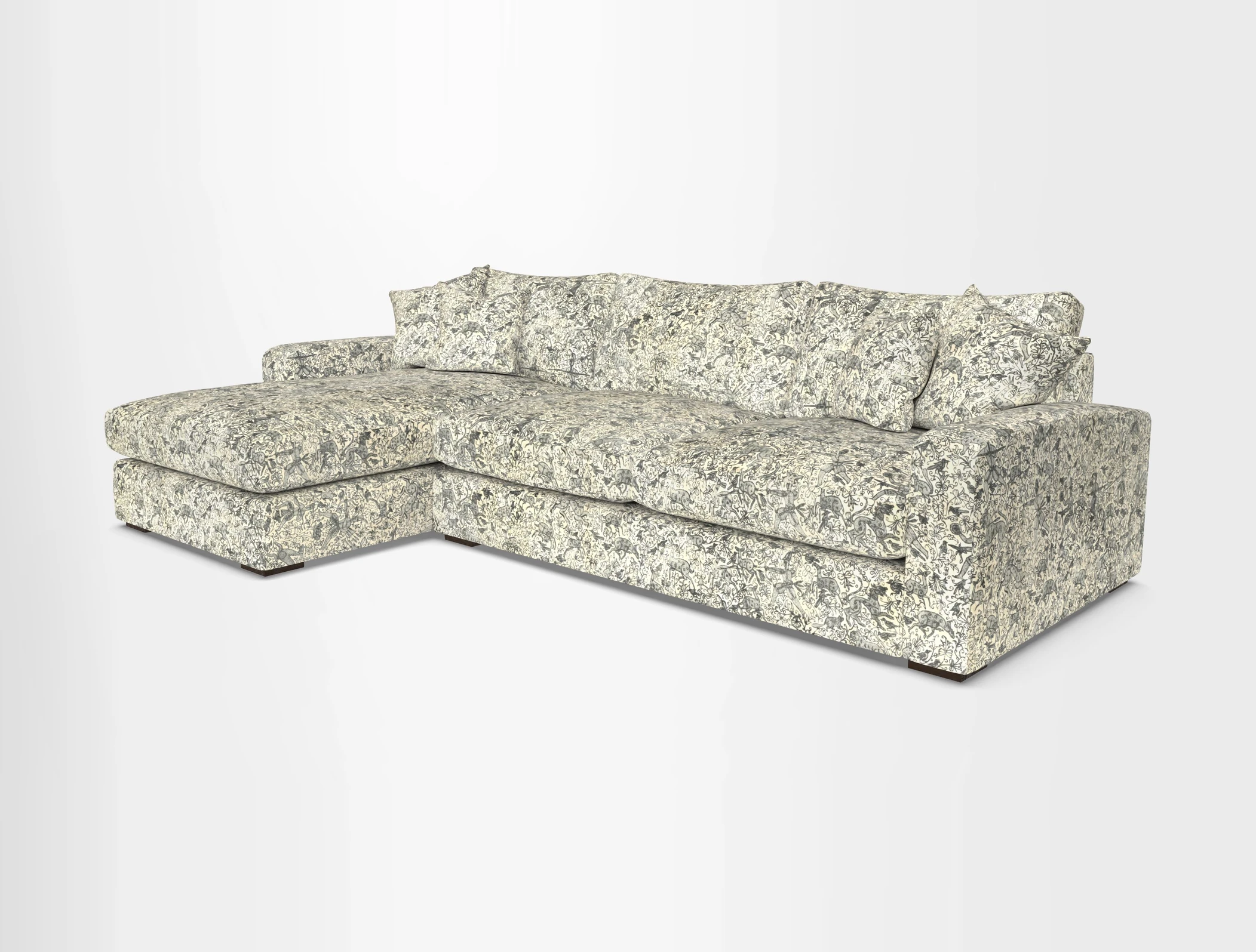 Stockbridge Chaise LHF in Two Tone Plain Biscuit