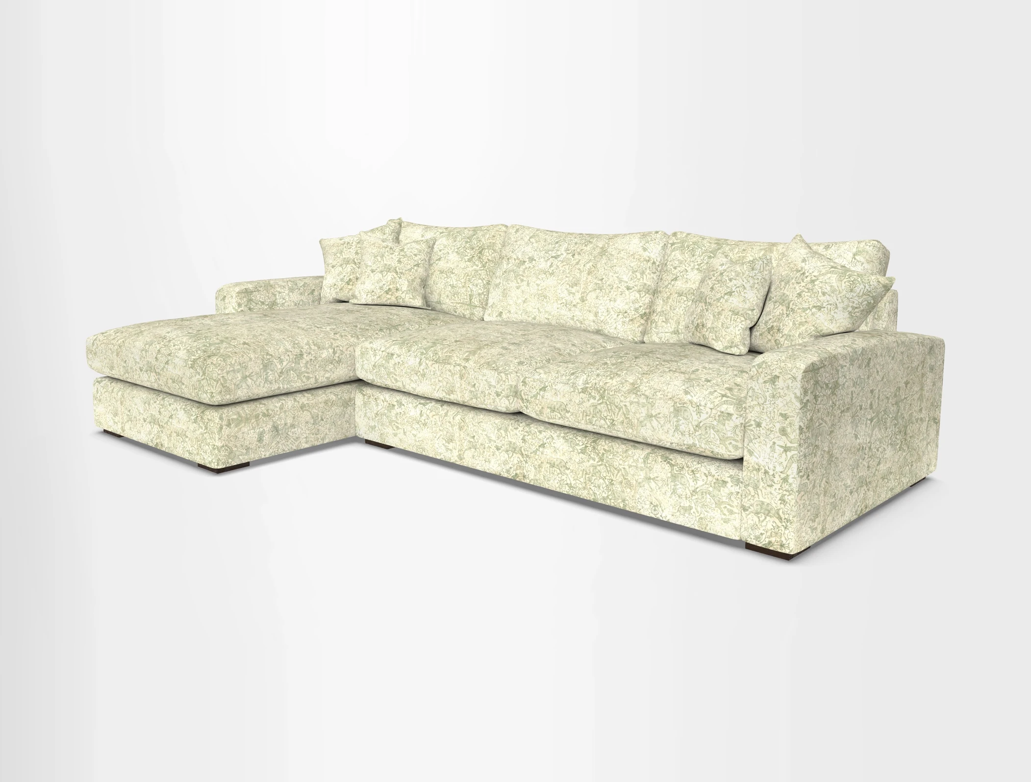 Stockbridge Chaise LHF in Two Tone Plain Biscuit