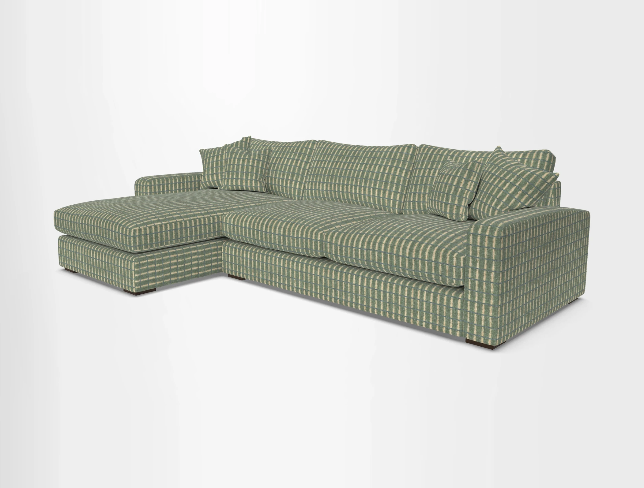 Stockbridge Chaise LHF in Two Tone Plain Biscuit