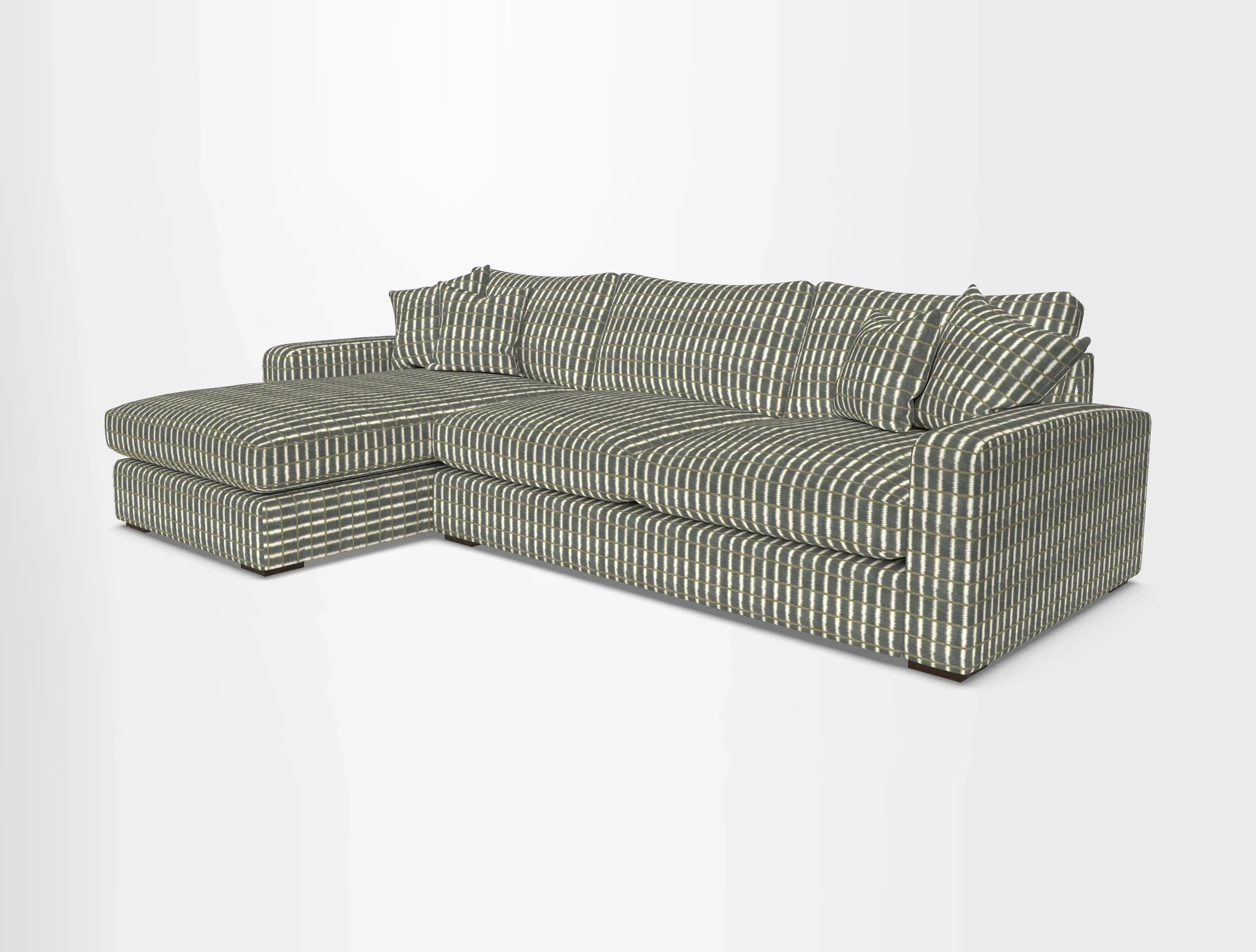 Stockbridge Chaise LHF in Two Tone Plain Biscuit