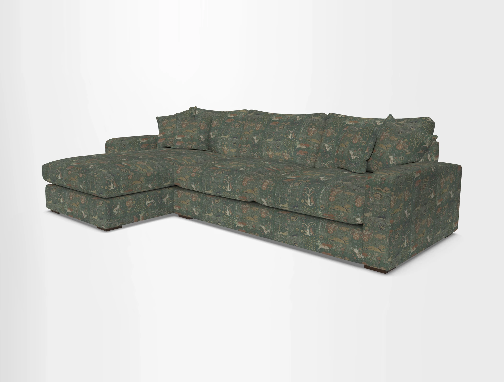 Stockbridge Chaise LHF in Two Tone Plain Biscuit