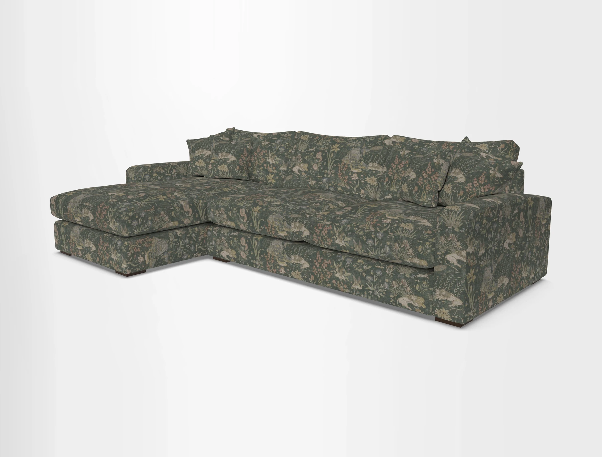 Stockbridge Chaise LHF in Two Tone Plain Biscuit