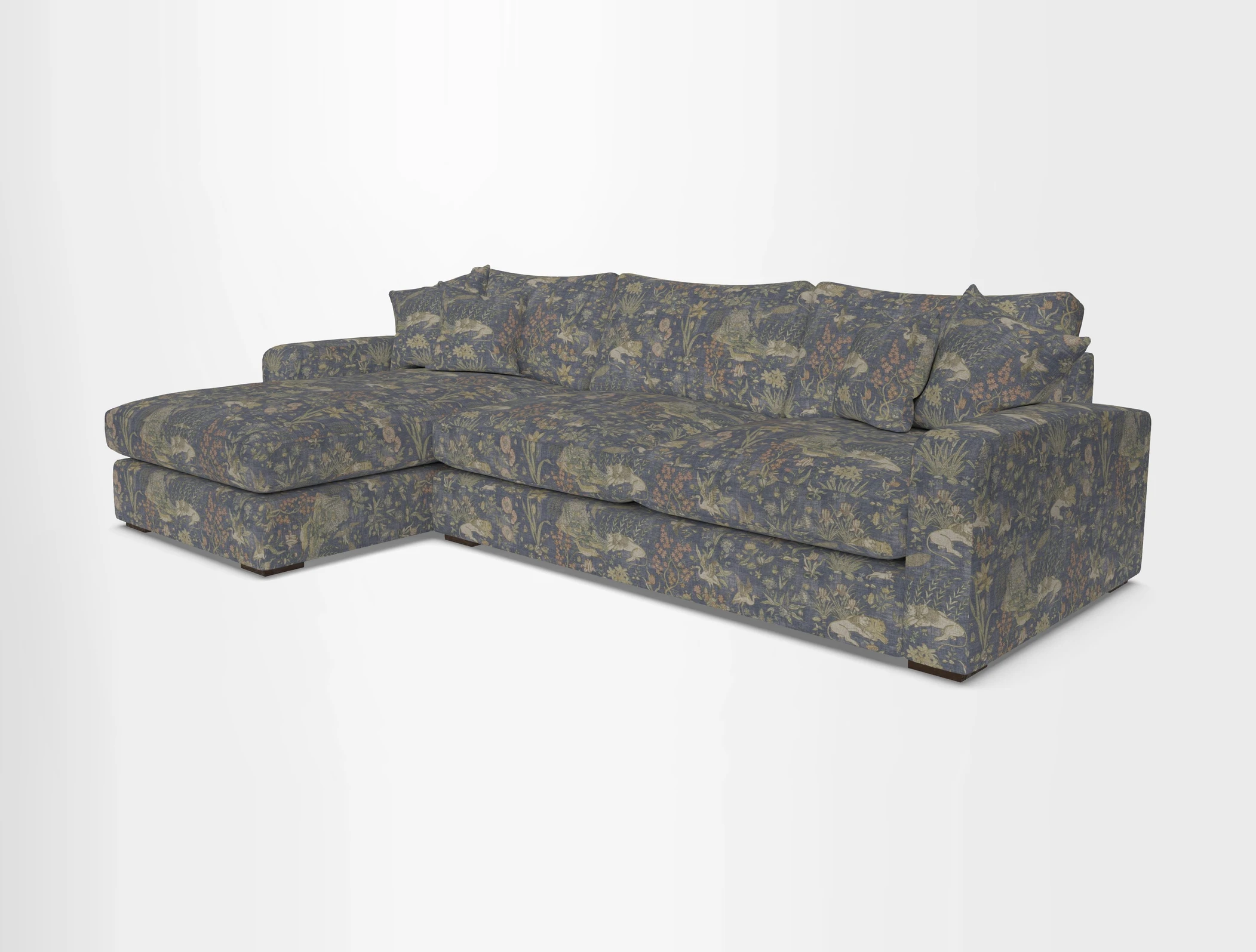 Stockbridge Chaise LHF in Two Tone Plain Biscuit