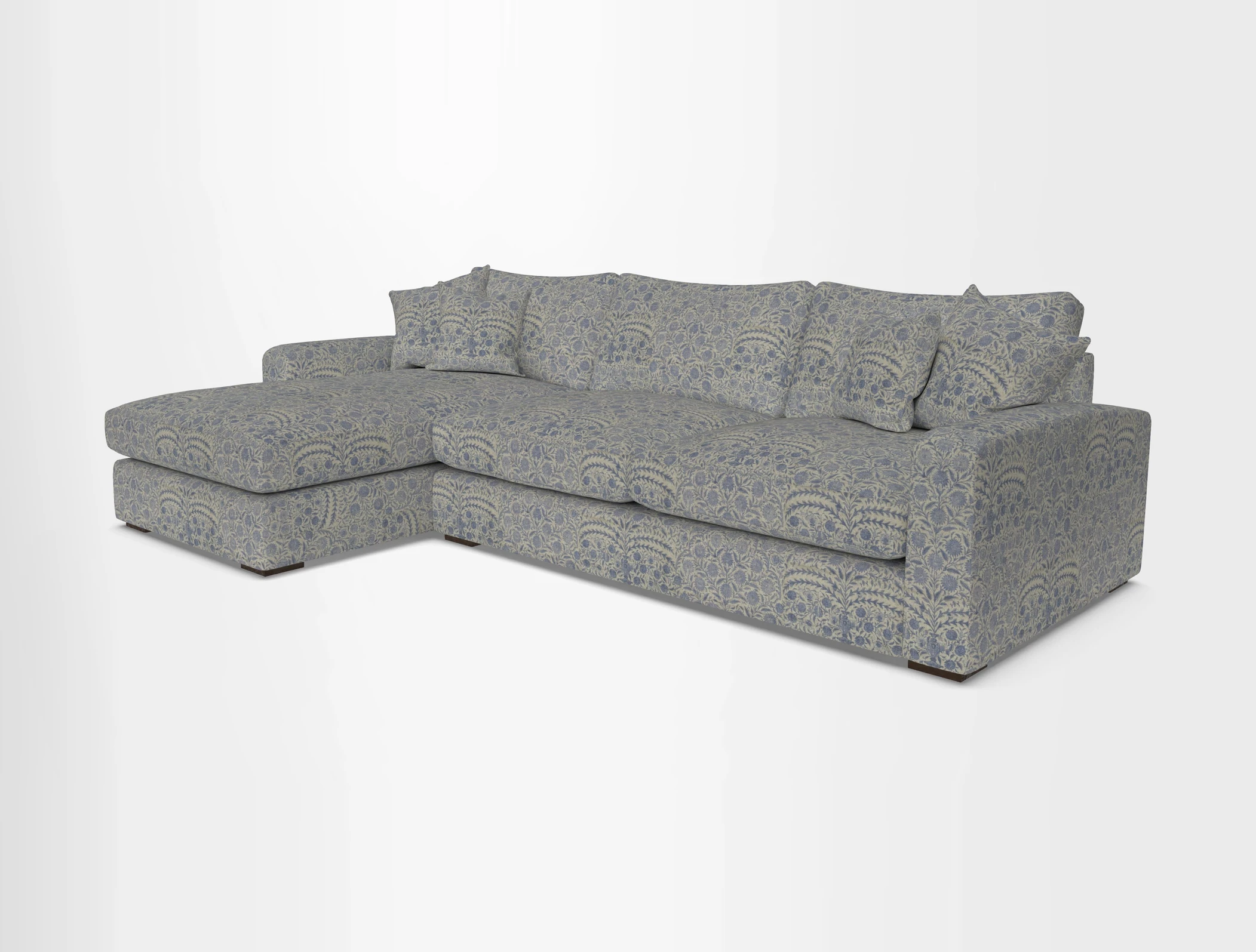 Stockbridge Chaise LHF in Two Tone Plain Biscuit