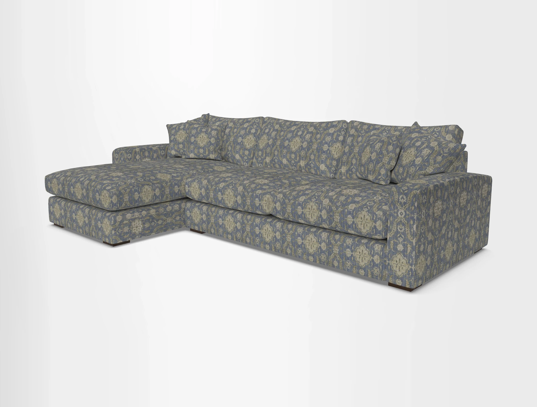 Stockbridge Chaise LHF in Two Tone Plain Biscuit