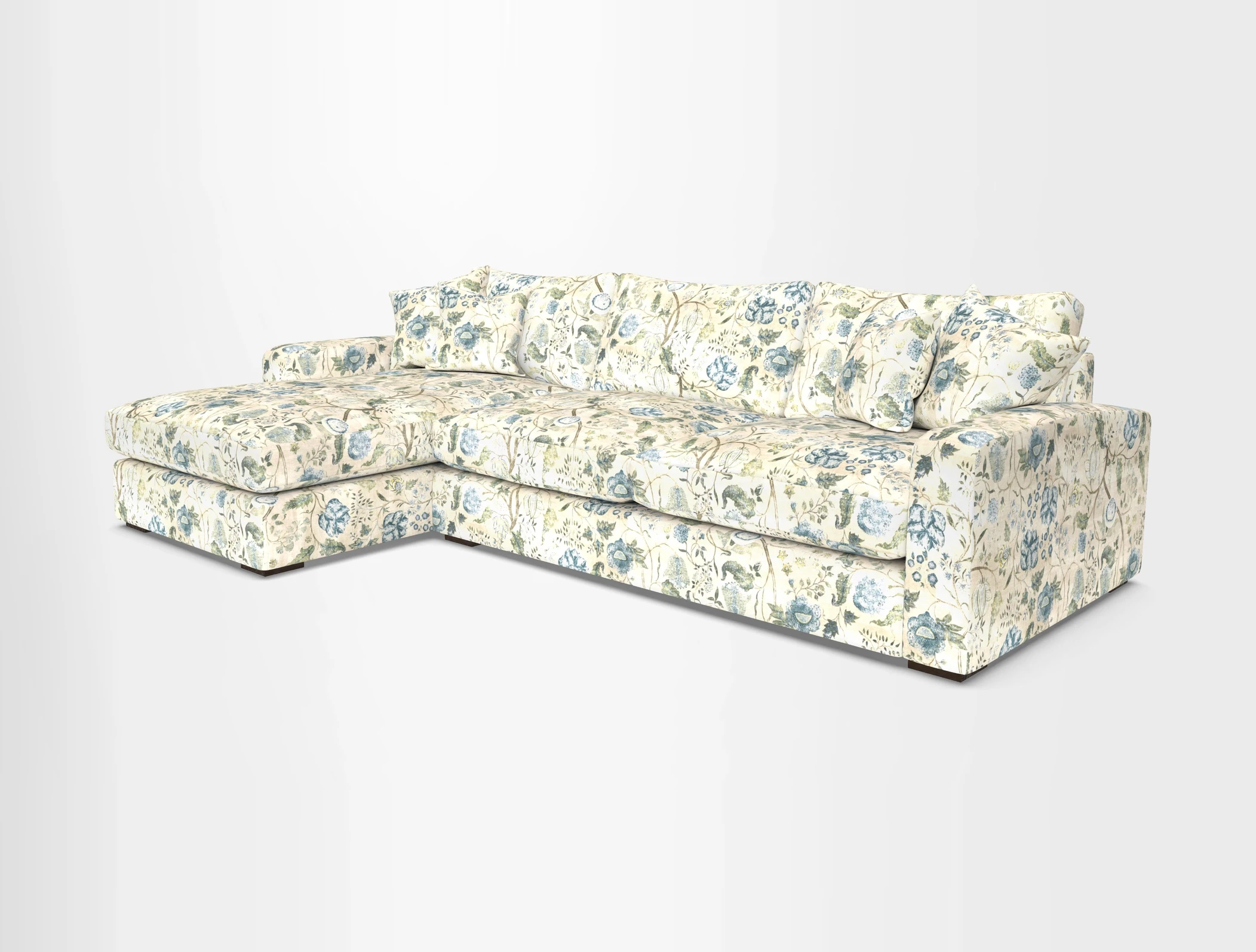 Stockbridge Chaise LHF in Two Tone Plain Biscuit