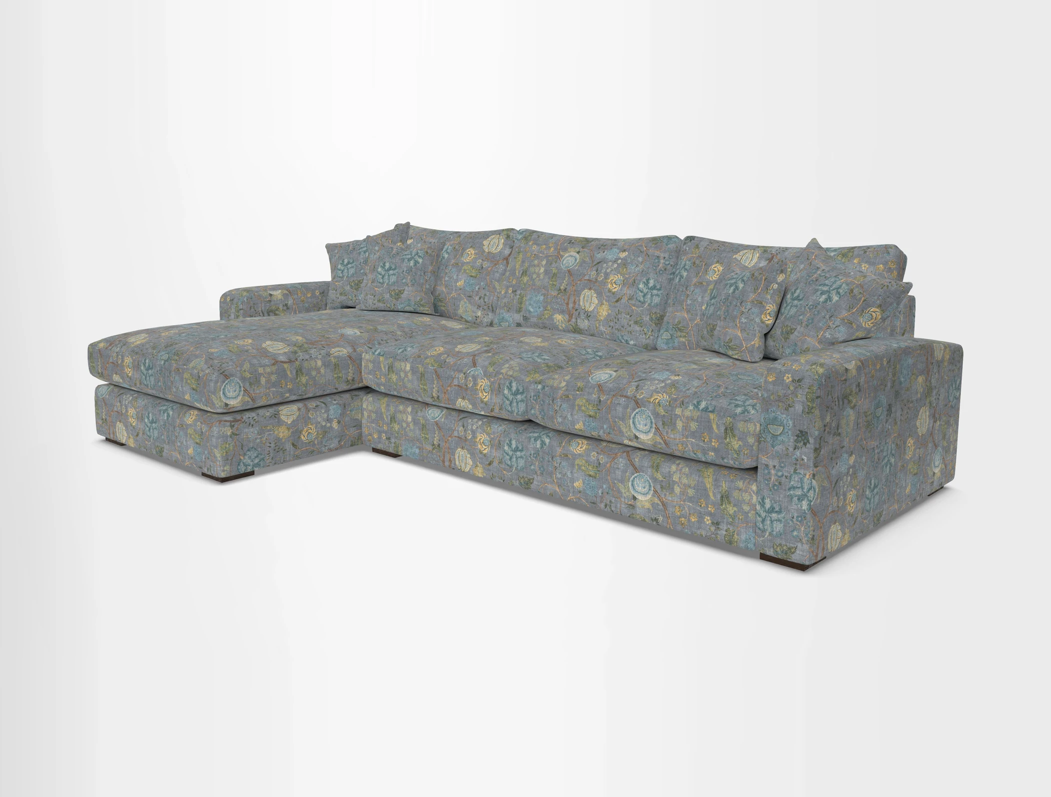 Stockbridge Chaise LHF in Two Tone Plain Biscuit