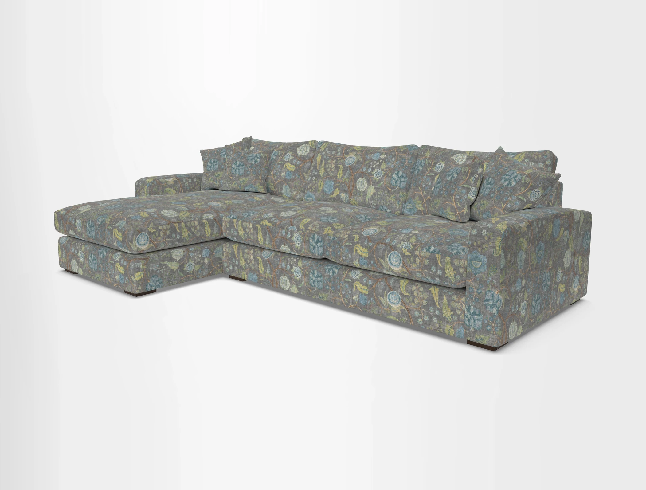 Stockbridge Chaise LHF in Two Tone Plain Biscuit