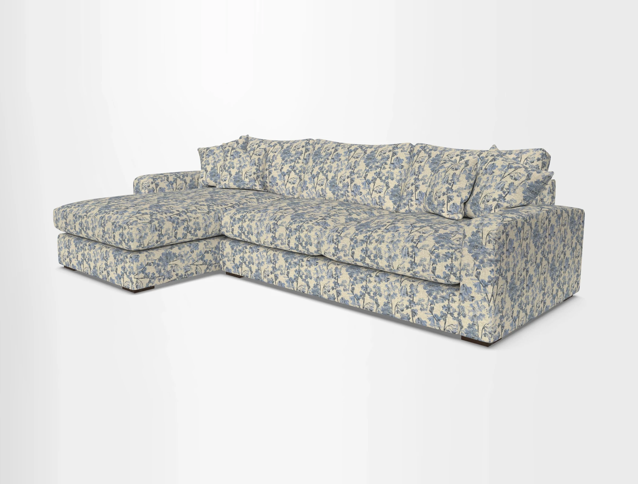 Stockbridge Chaise LHF in Two Tone Plain Biscuit
