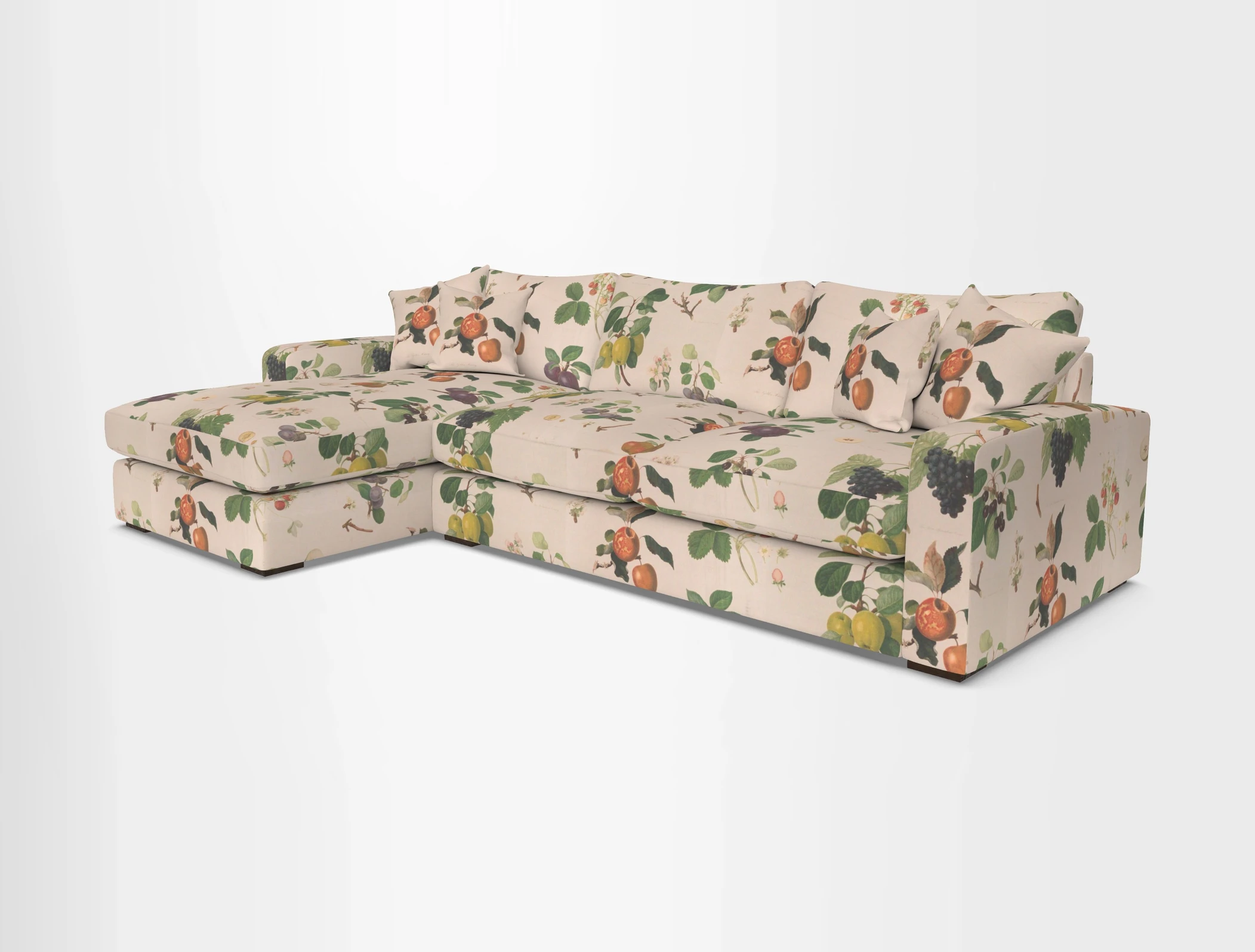 Stockbridge Chaise LHF in Two Tone Plain Biscuit