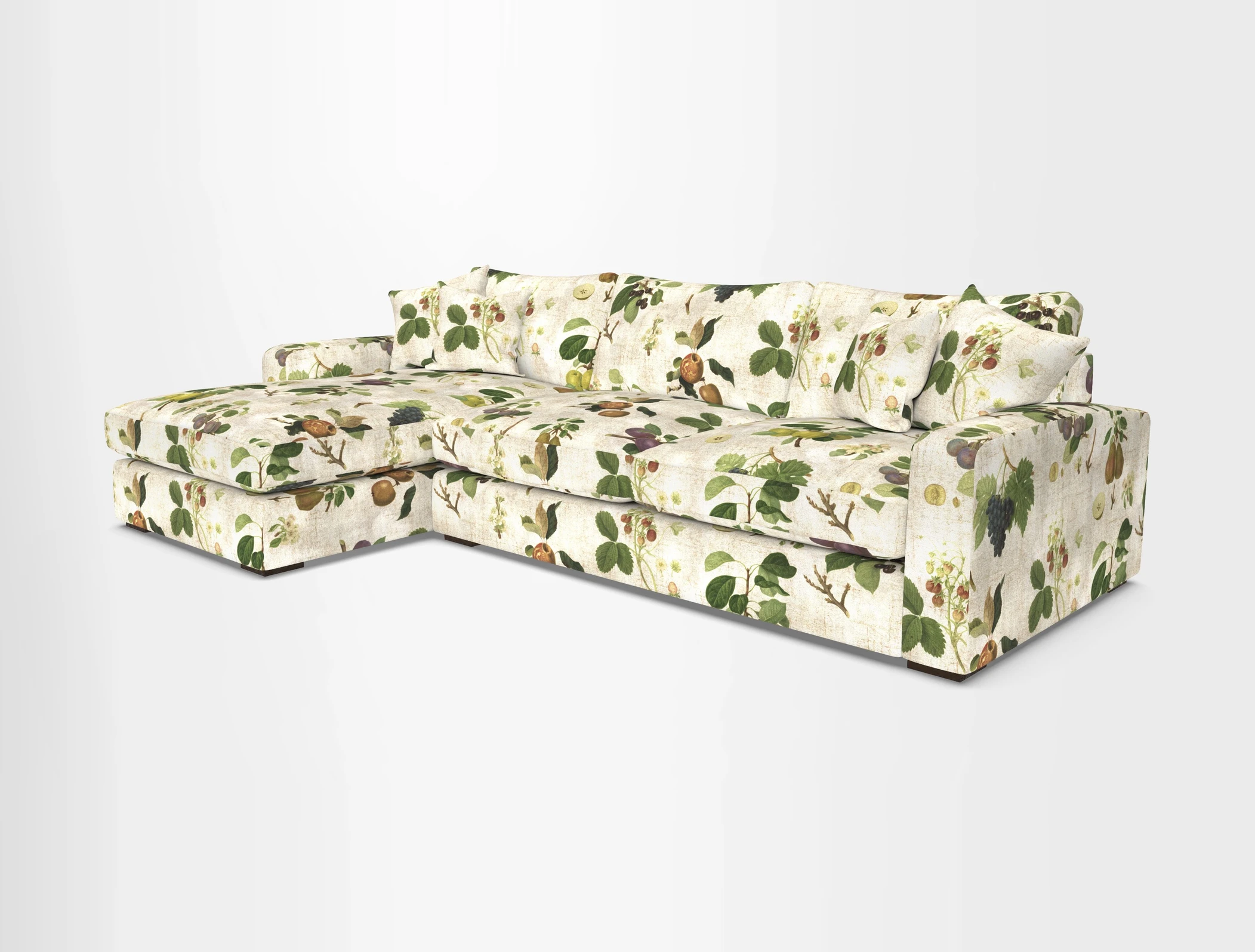 Stockbridge Chaise LHF in Two Tone Plain Biscuit