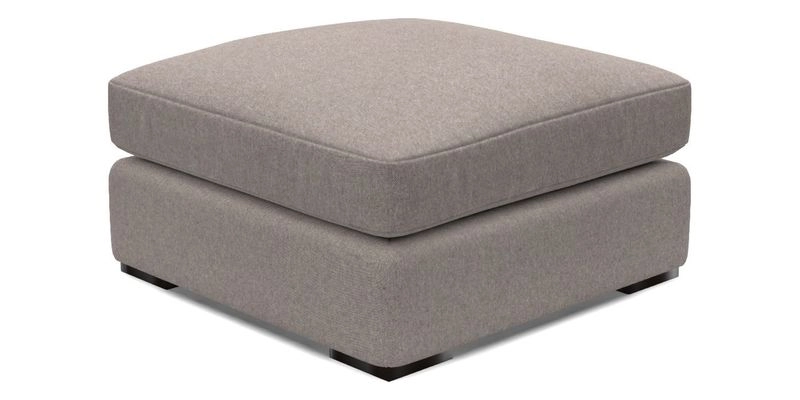 Stockbridge Footstool in Plain Linen Cotton Royal Blue Stockbridge Footstool in Plain Linen Cotton Royal Blue