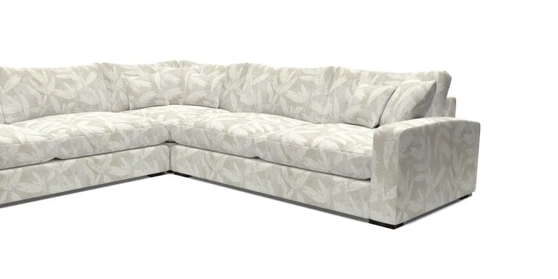 Stockbridge Corner Sofa LHF in V&A Threads of India Opulent Velvets Ikat Mirage Burnt Umber 