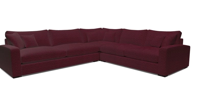 Stockbridge Corner Sofa LHF in V&A Threads of India Opulent Velvets Ikat Mirage Burnt Umber 