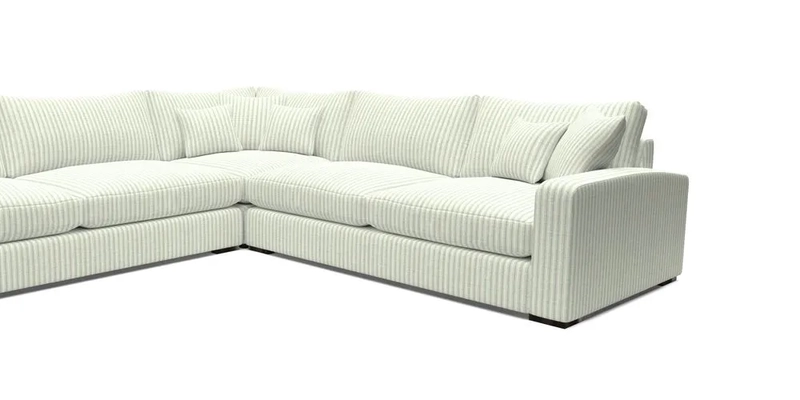 Stockbridge Corner Sofa LHF in V&A Threads of India Opulent Velvets Ikat Mirage Burnt Umber 